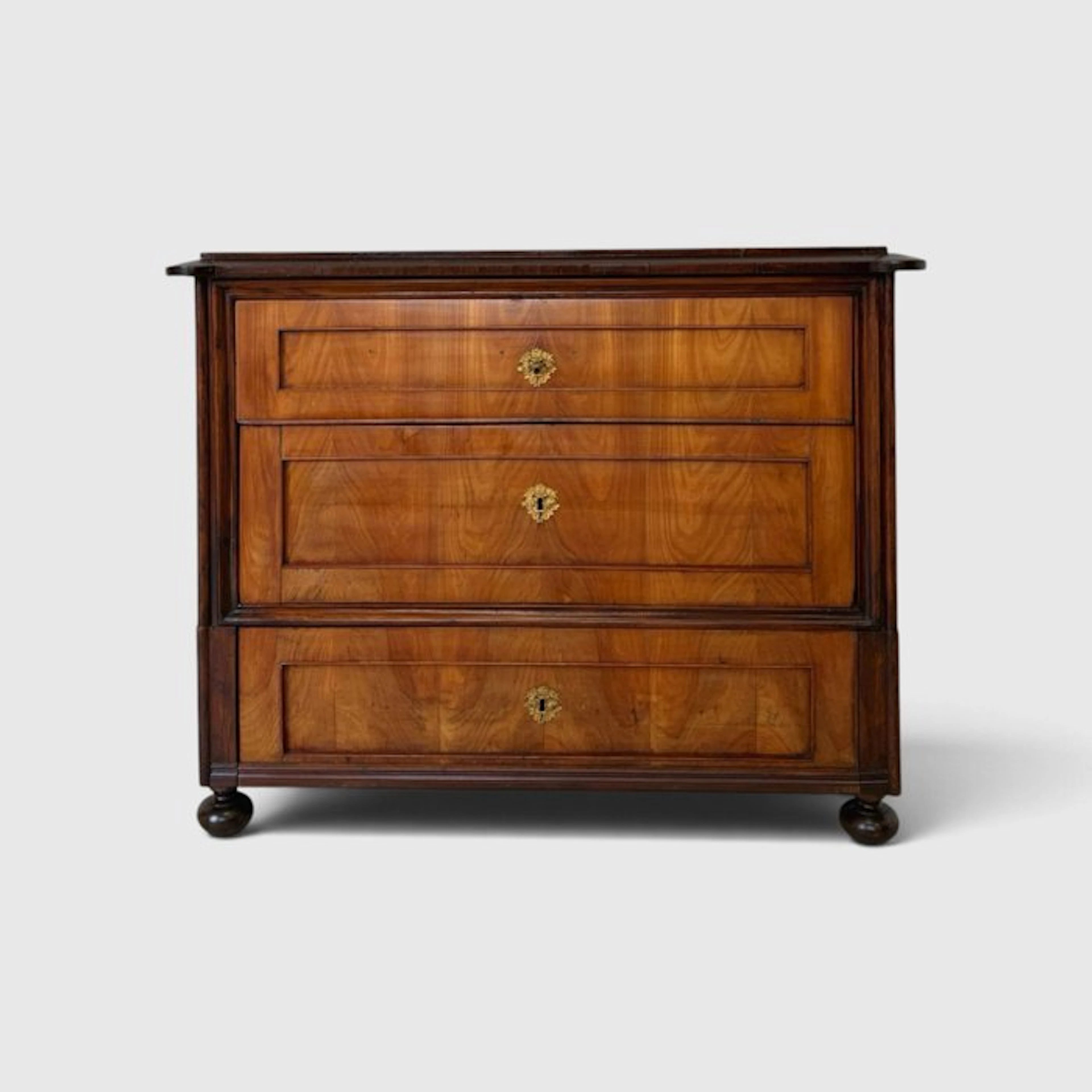 Chest of drawers - Wood, Walnut, Brass
