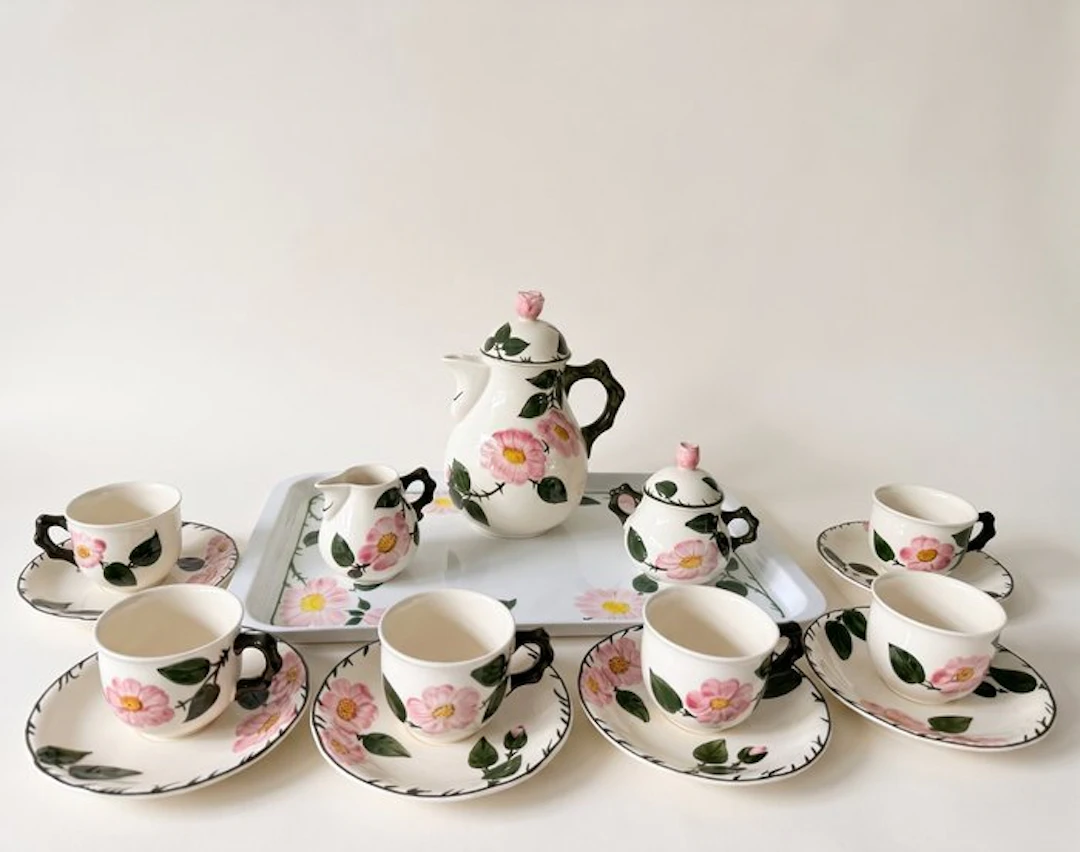 Villeroy & Boch - Coffee set (9) - wild-Rose - Porcelain