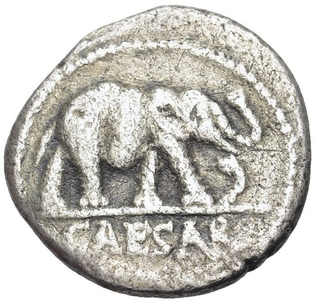 Roman Republic. Julius Caesar. Denarius Mobile Militärprägung 49 BC