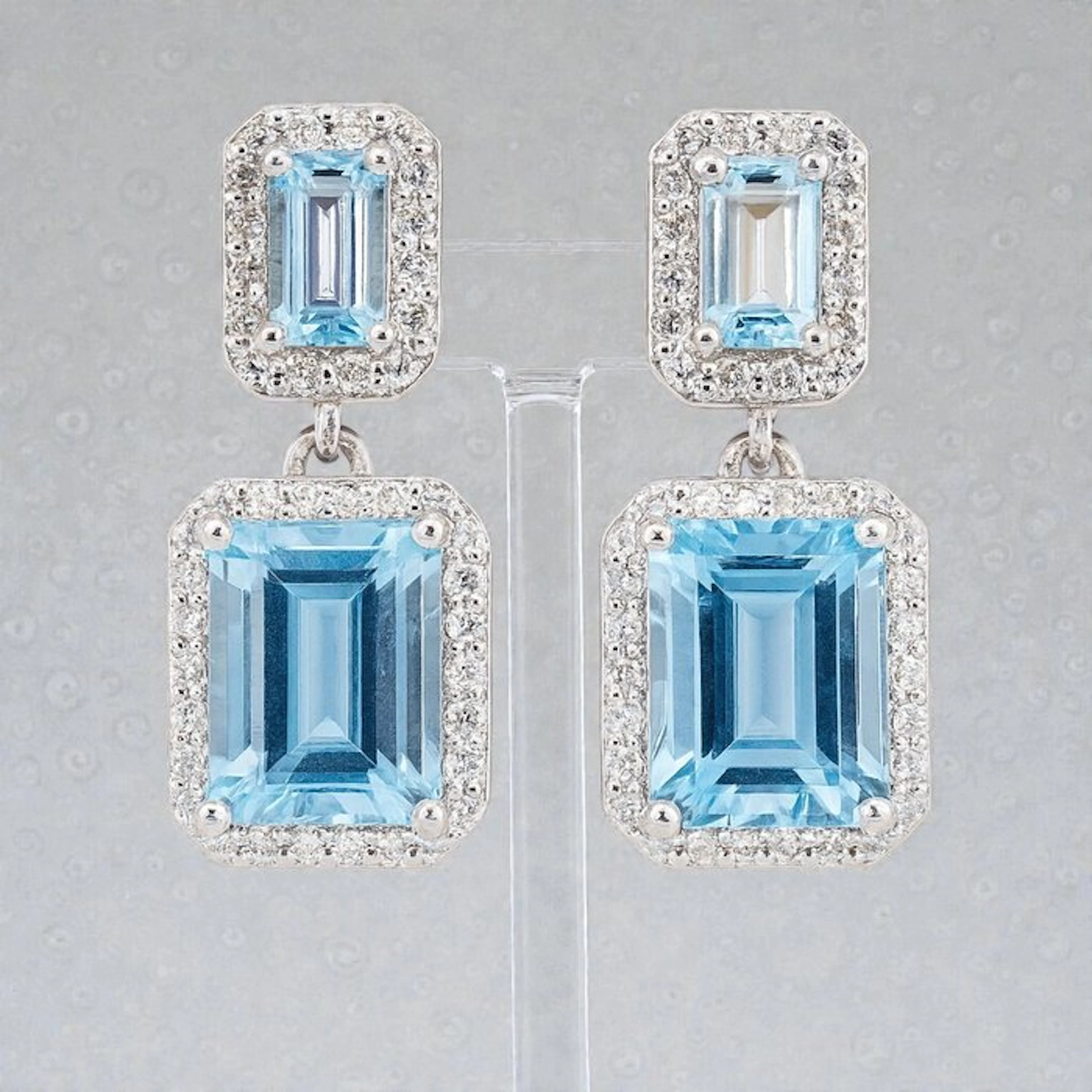 No reserve price - Earrings Gold-plated Topaz - Topaz - 18kt Gold Plated