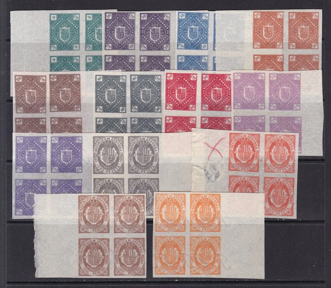Andorra 1896 - Andorra Coat of Arms Edifil NE1s/NE12s...