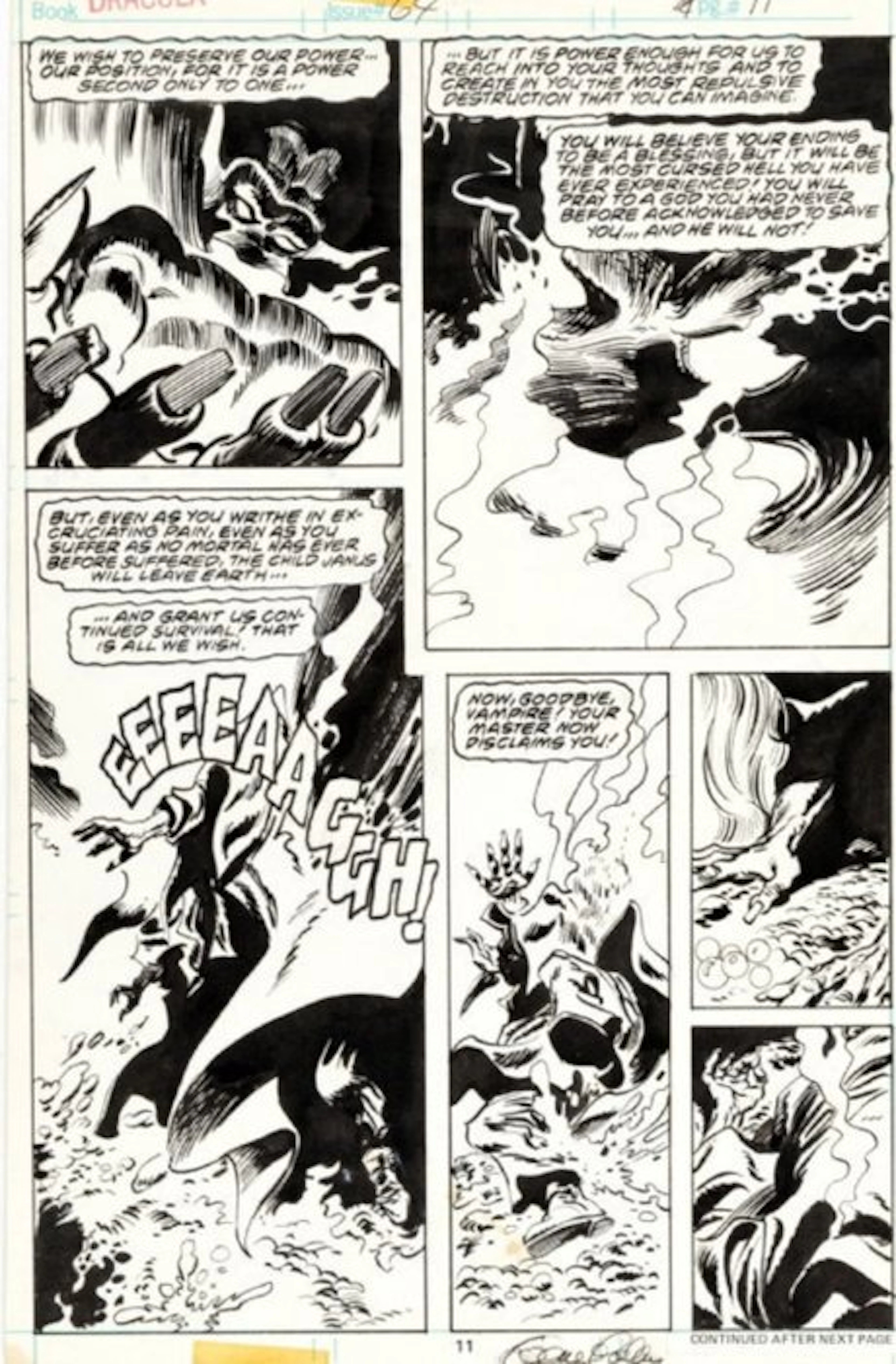 Gene Colan & Tom Palmer - 1 Original page - Tomb of Dracula - #64 - 1978