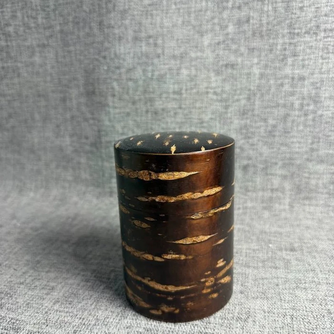 Hon-Kabazaiku Cherry Bark Tea Caddy - Teapot - Wood
