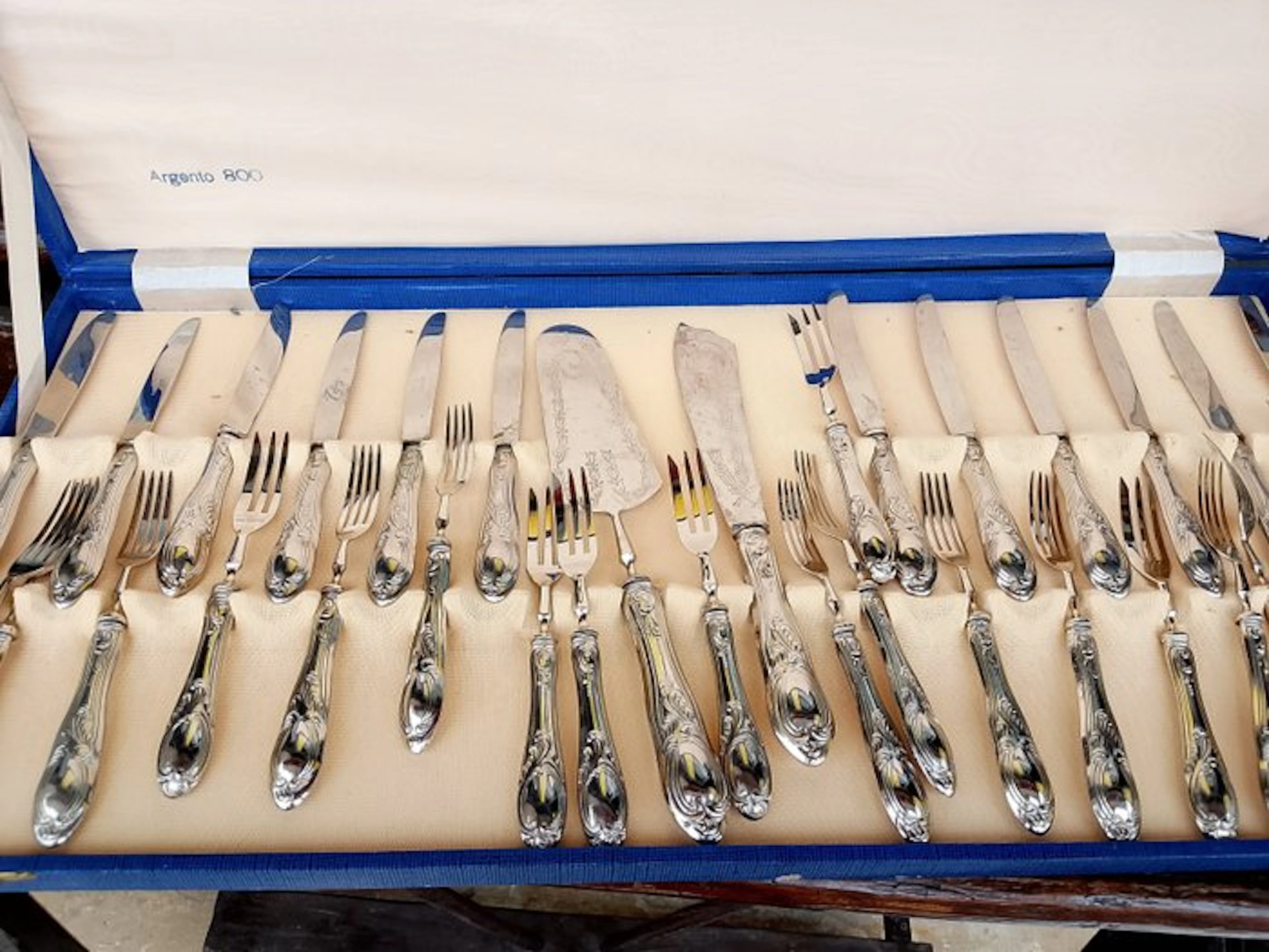 Cutlery set for 12 (32) - Silverplated - Dessert service
