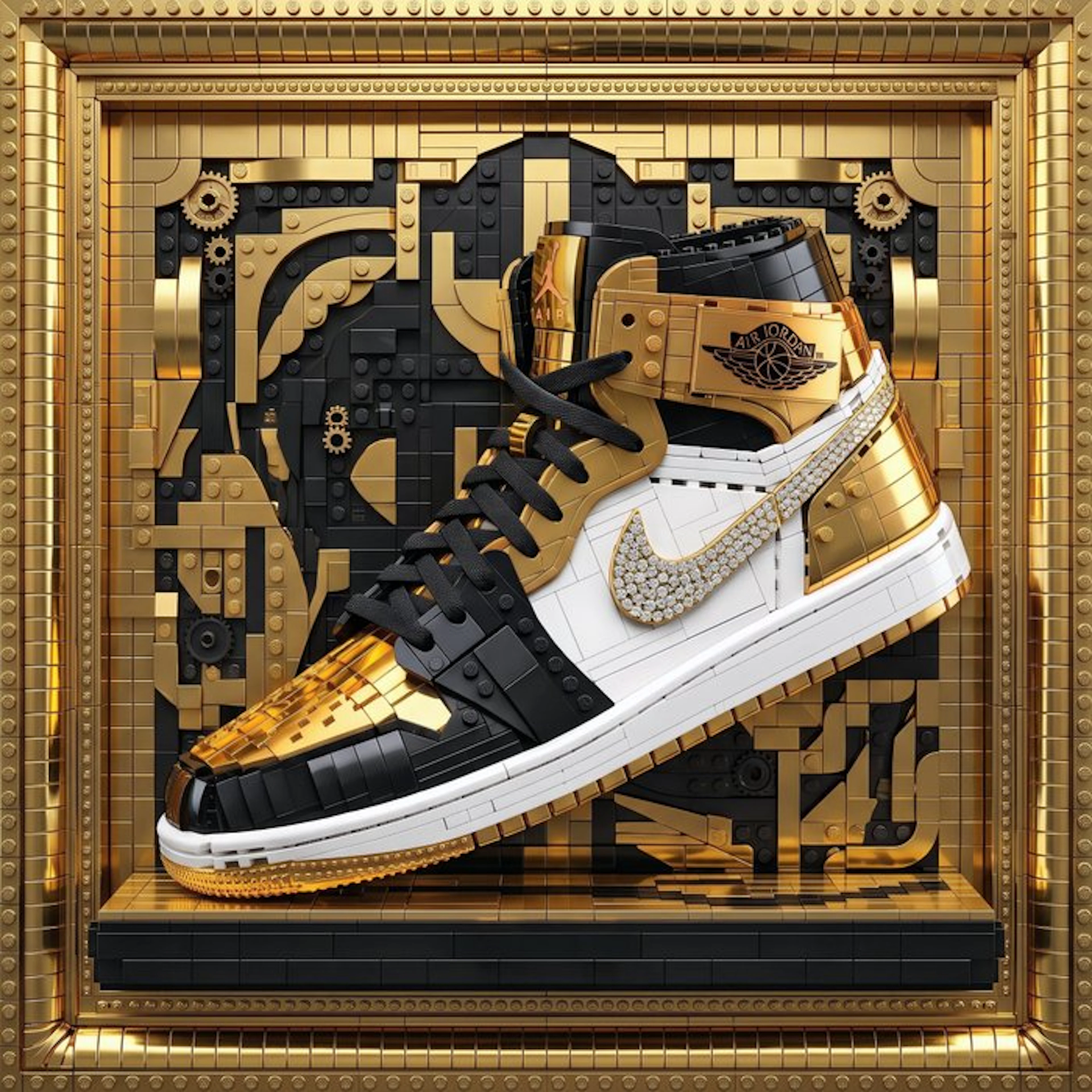 Artxlife - 24K Bricks, The Golden Luxury Lego Air Jordan