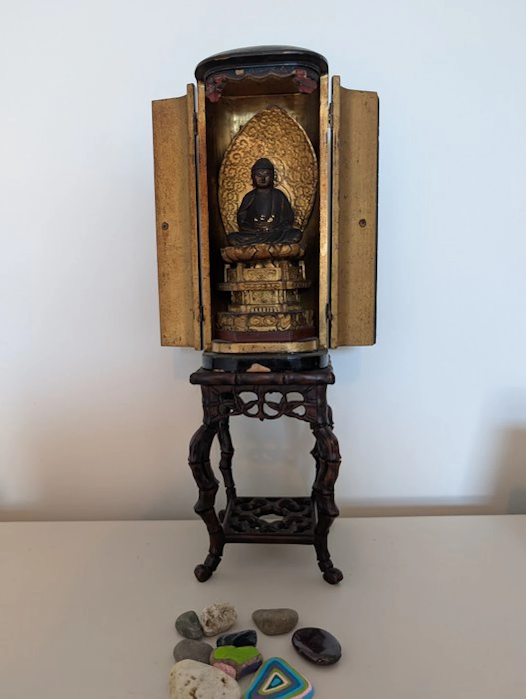 Japanse Travel Buddha (Zushi) – Amida Nyorai - Sculpture...