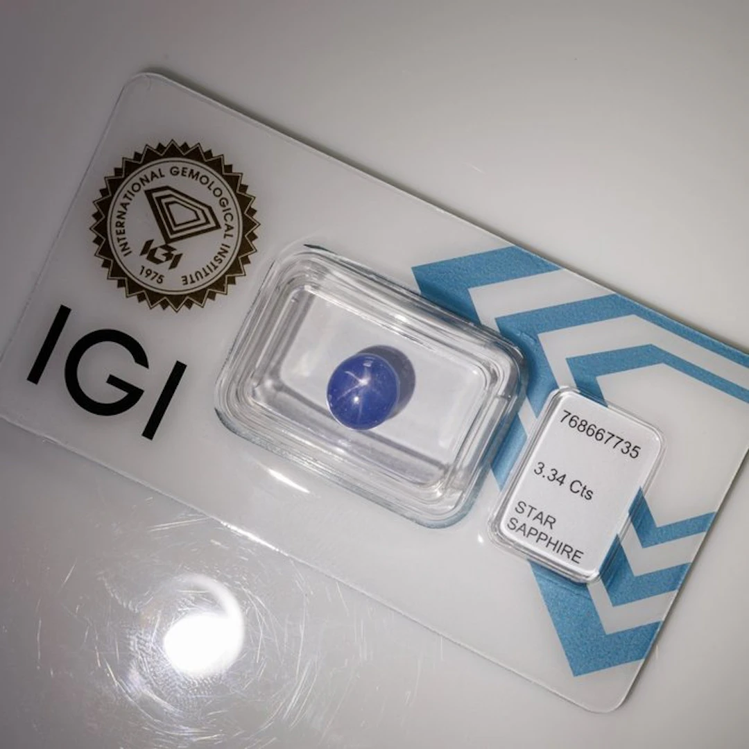 No reserve price - 1 pcs Blue Star Sapphire - 3.34 ct...