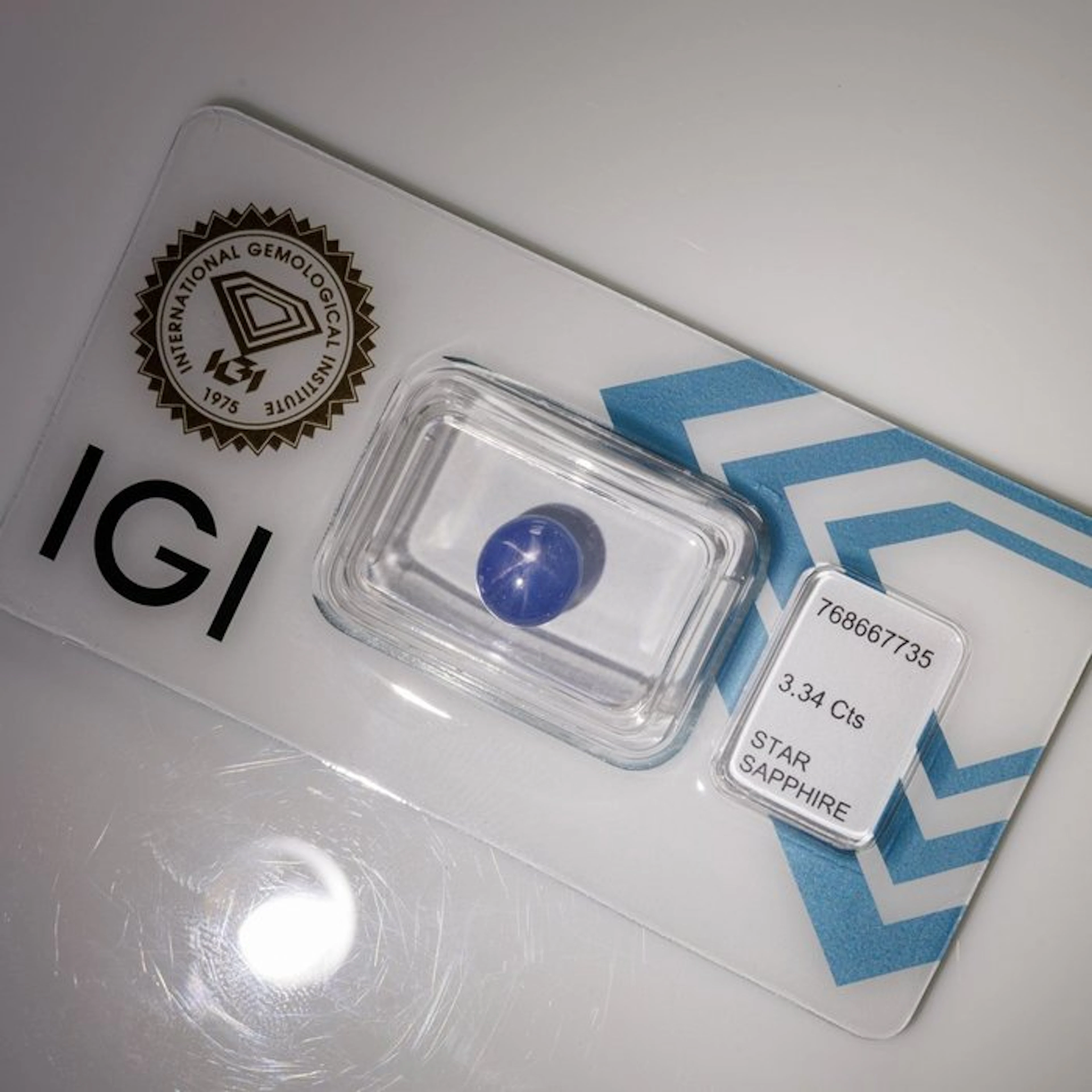 No reserve price - 1 pcs Blue Star Sapphire - 3.34 ct...