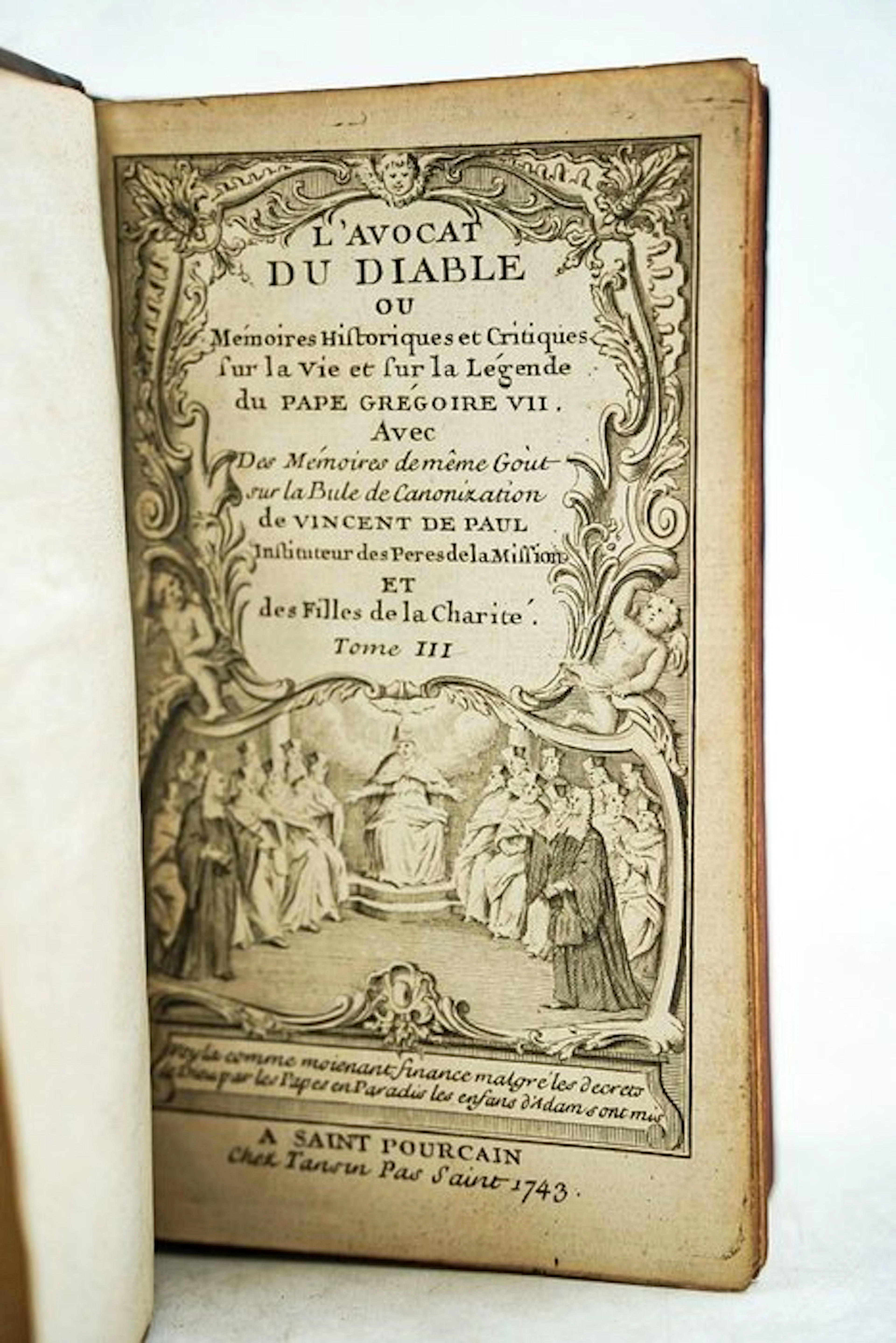 Anonyme - L'Avocat du Diable ou mémoire historiques et...
