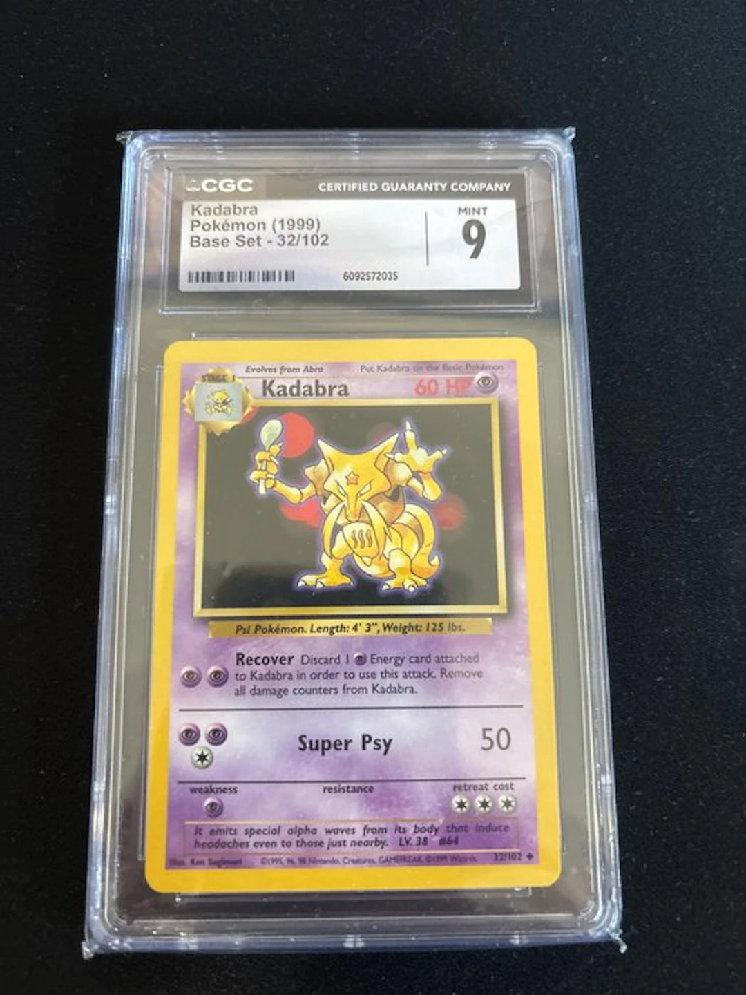 Pokémon - 1 Graded card - Kadabra 32/102 - CGC 9 - Various sets