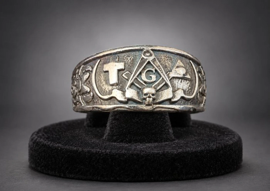 Silver - Ring - 925 Sterling Silver Masonic Ring – Square & Compass