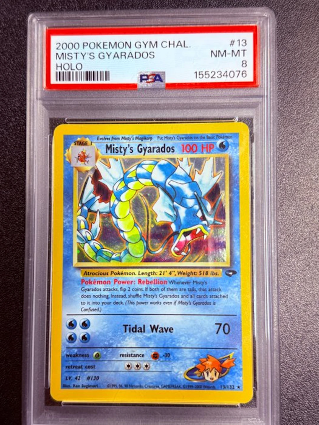 Pokémon - 1 Graded card - Misty's Gyarados 13/132 Foil, Holo - PSA 8 - WOTC