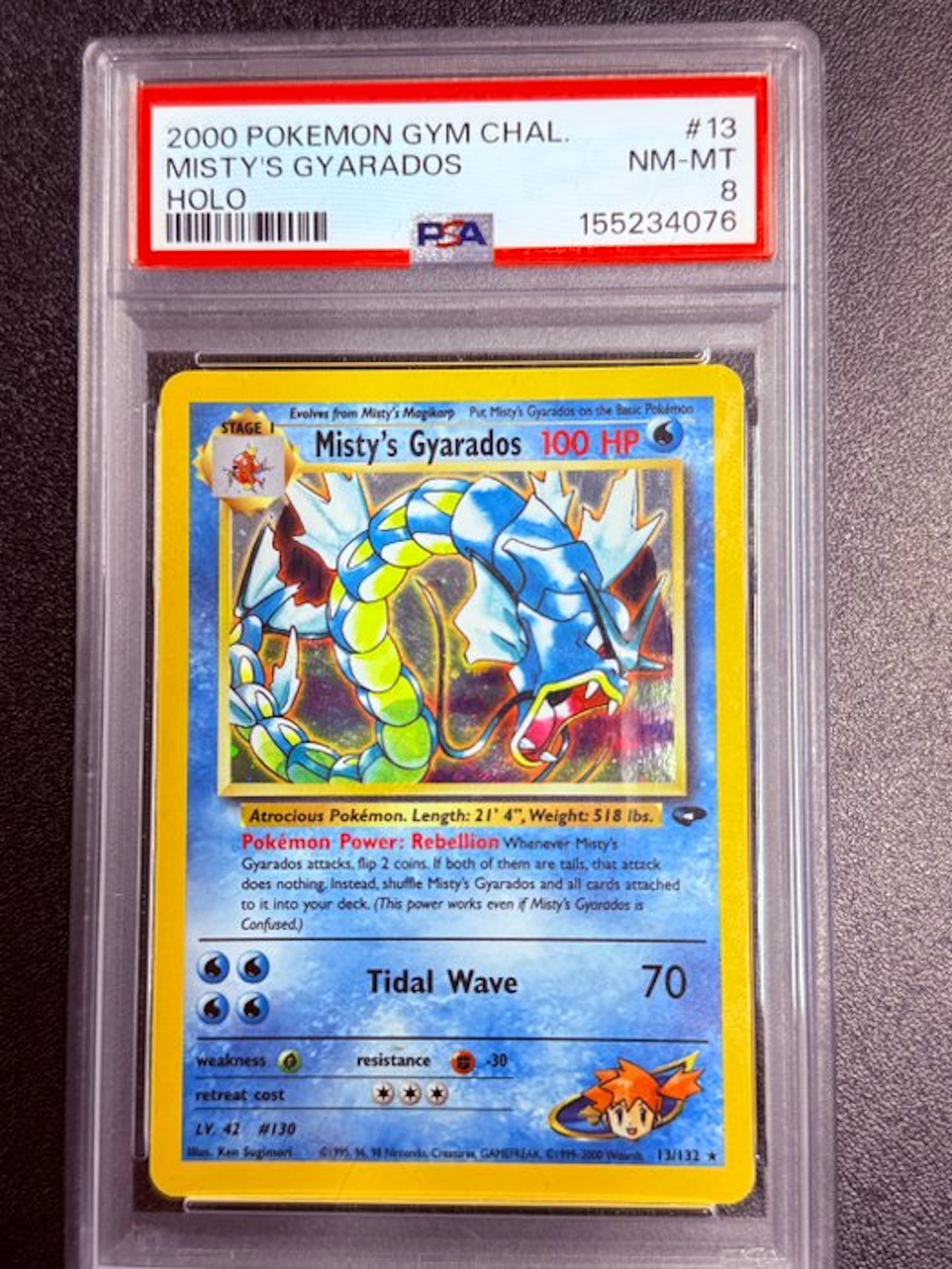 Pokémon - 1 Graded card - Misty's Gyarados 13/132 Foil, Holo - PSA 8 - WOTC