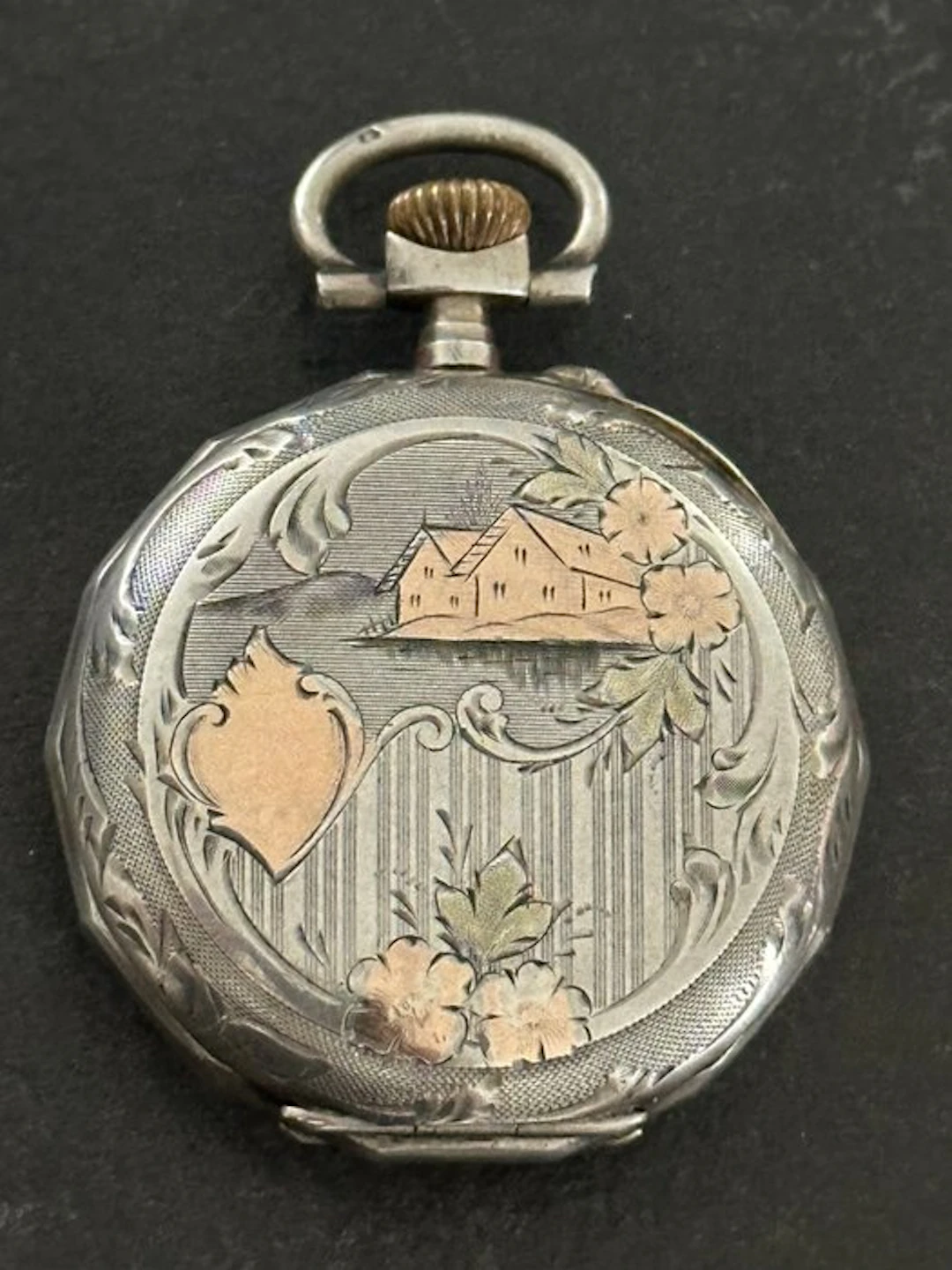 Anonyme - Montre de poche - Boîtier argent et vermeil - pocket watch