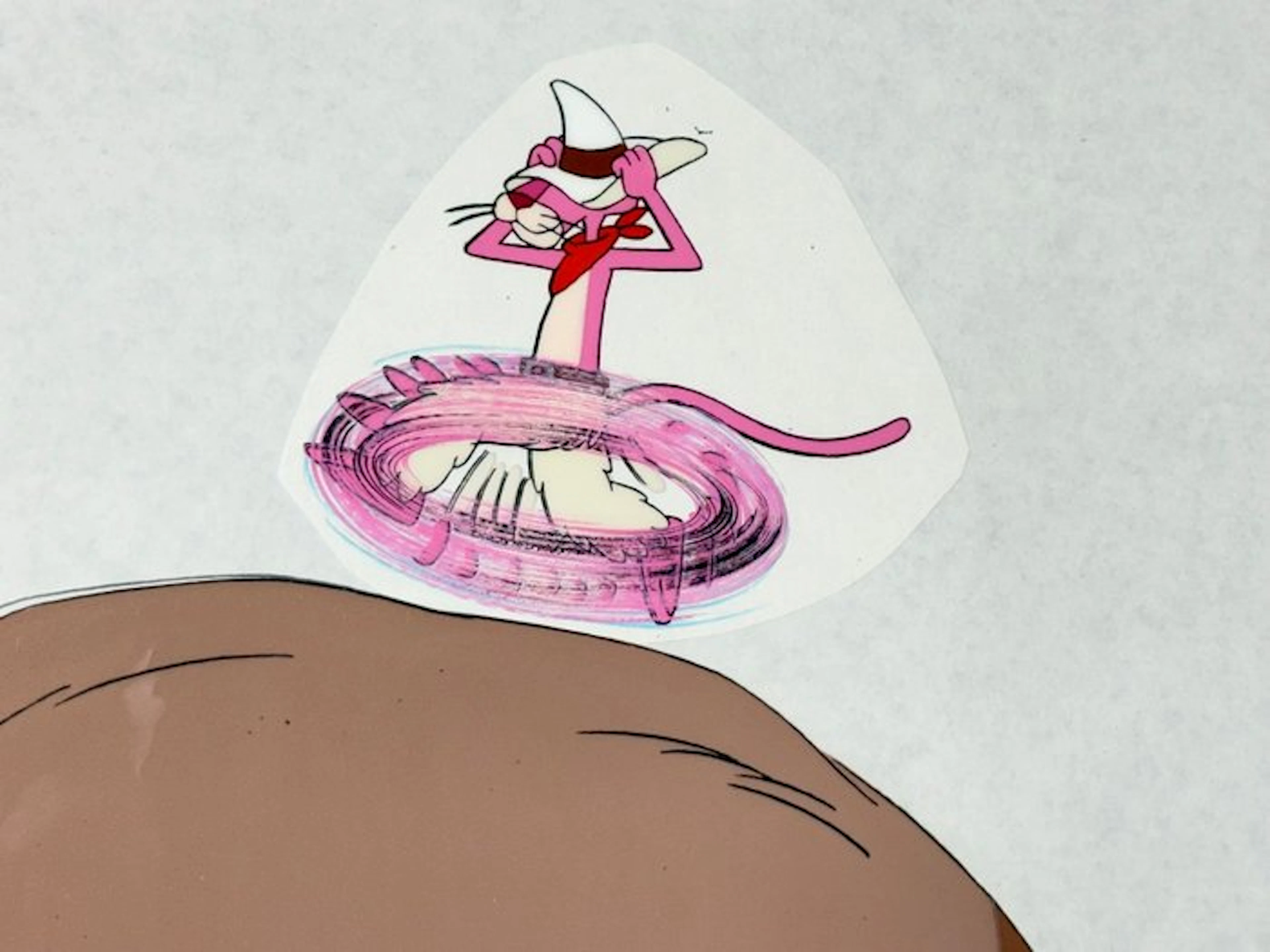 Friz Freleng - Original animation cel and drawing of Pink...