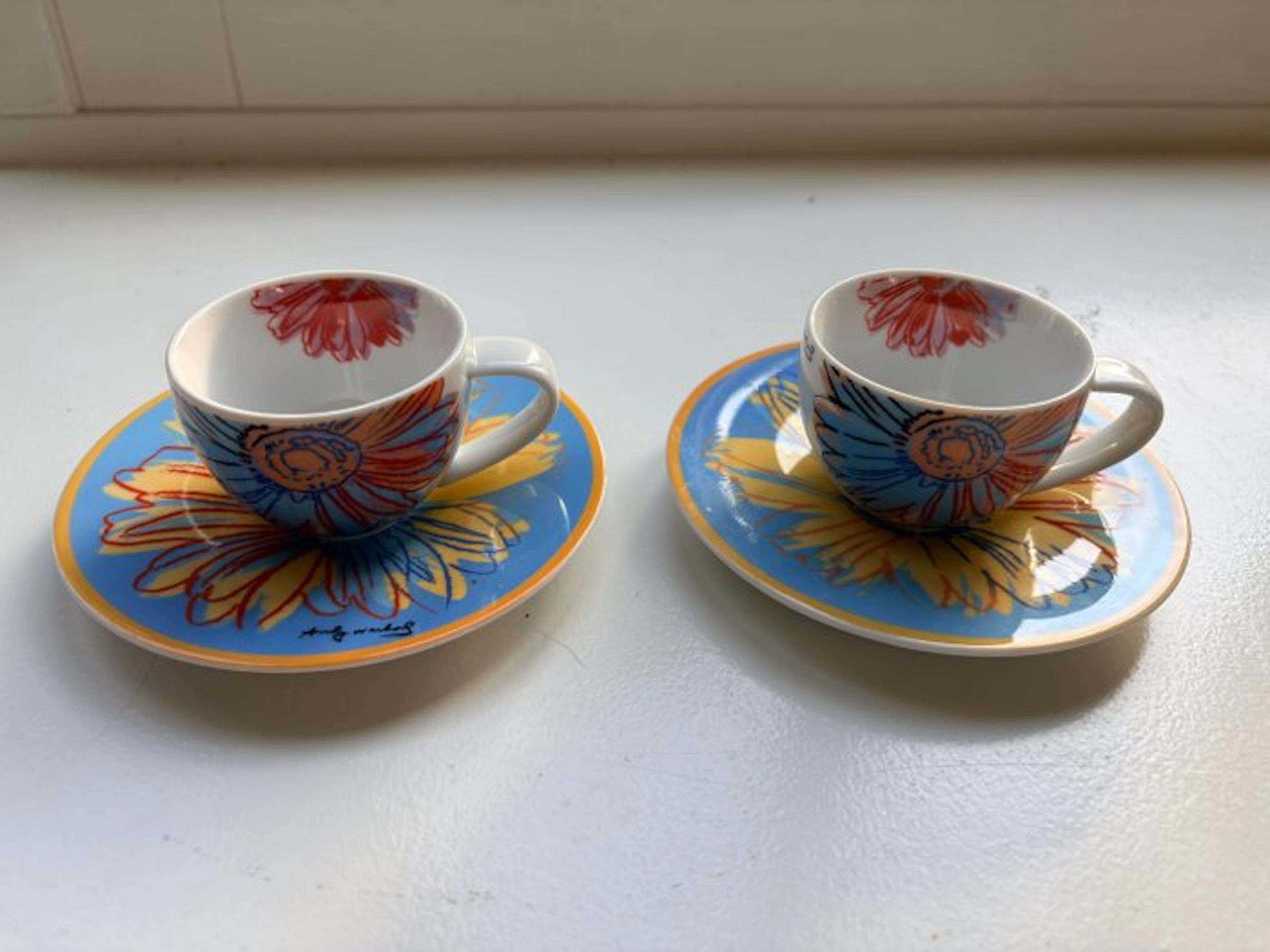 Andy Warhol - Coffee set (2) - "Daisy"-collectie - Porcelain