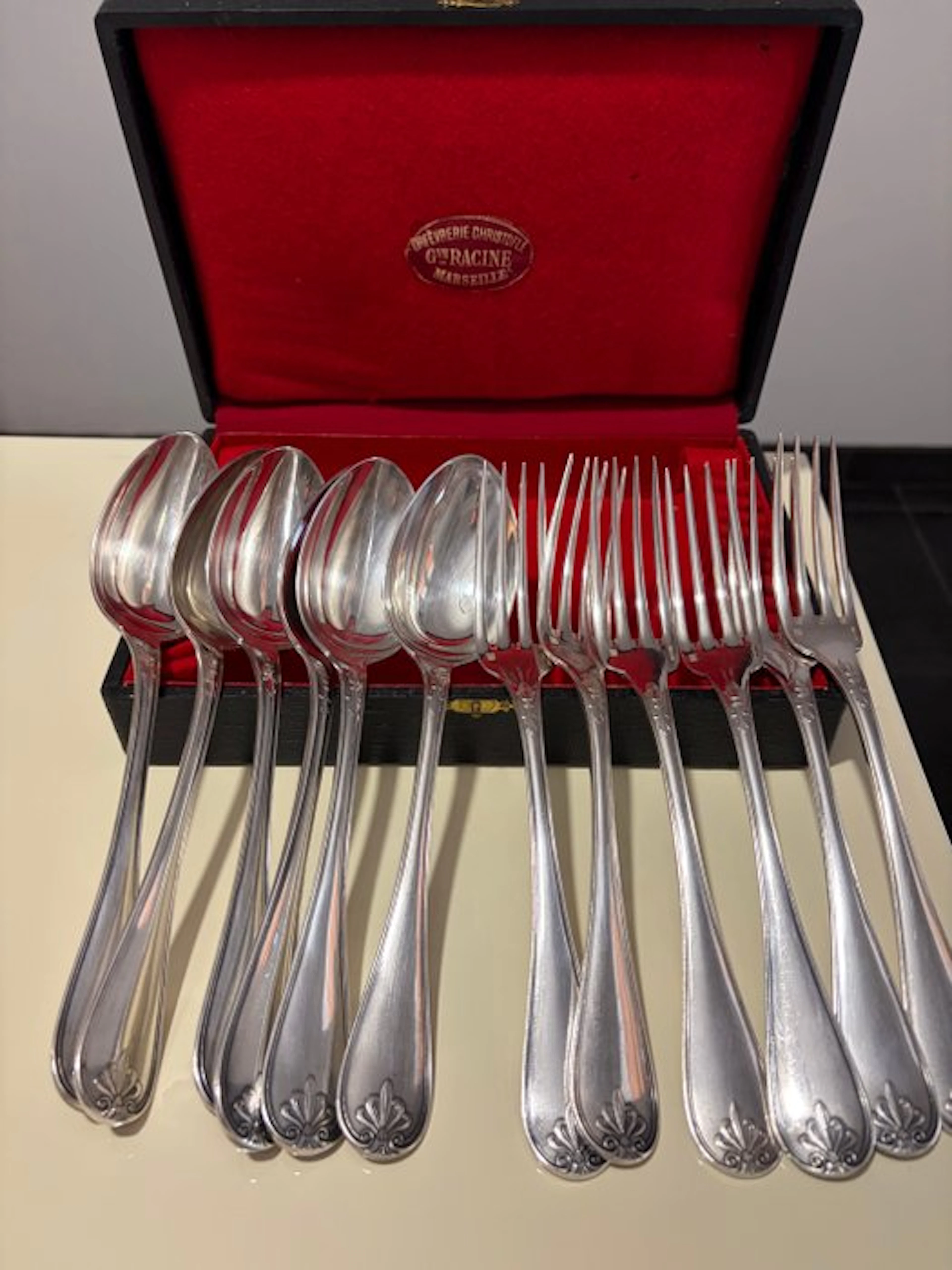 Christofle - Dinner set for 6 (12) - Malmaison - Silverplated