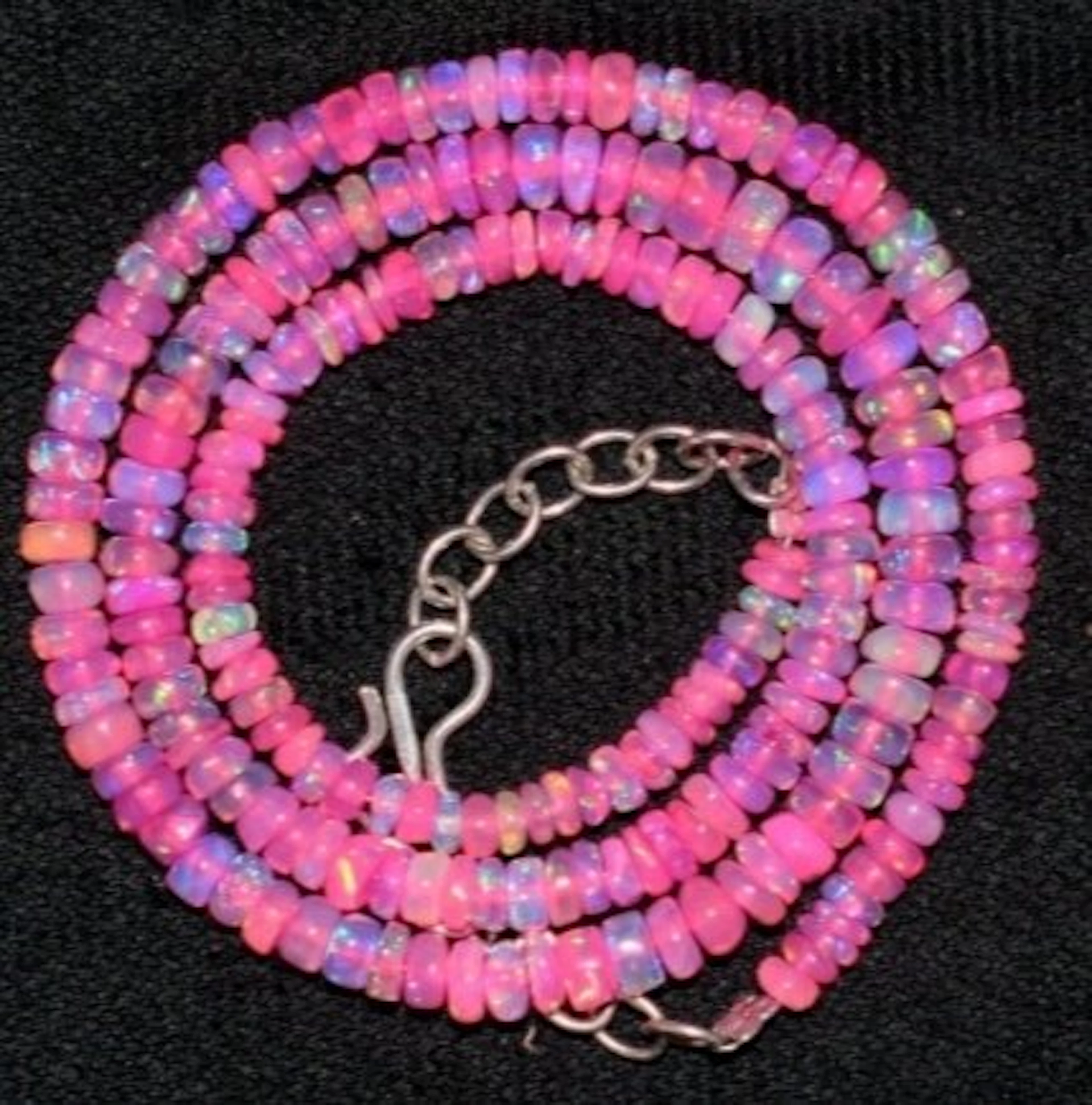 AAA Pink Natural Opal Necklace- 10 g - (1)