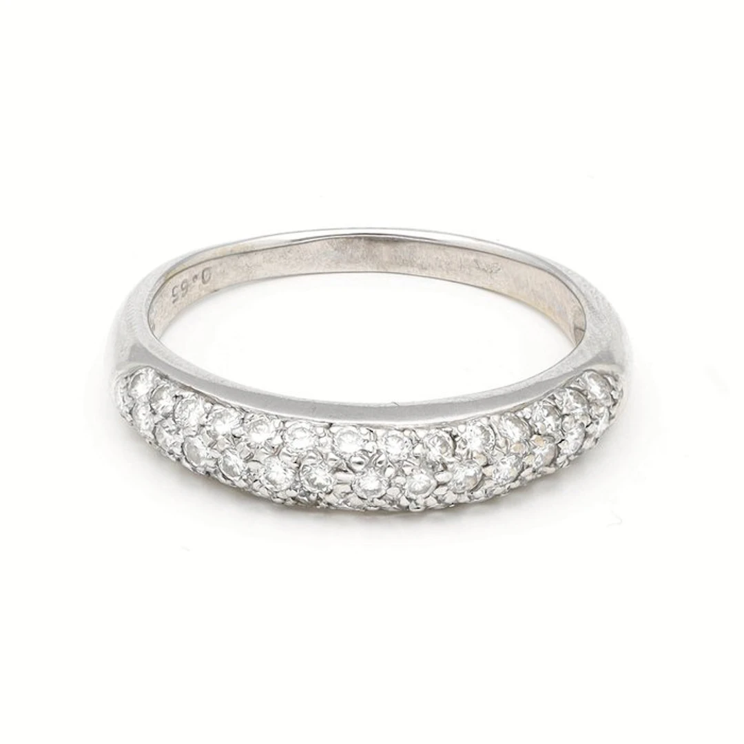Ring - 14 kt. White gold Diamond (Natural)