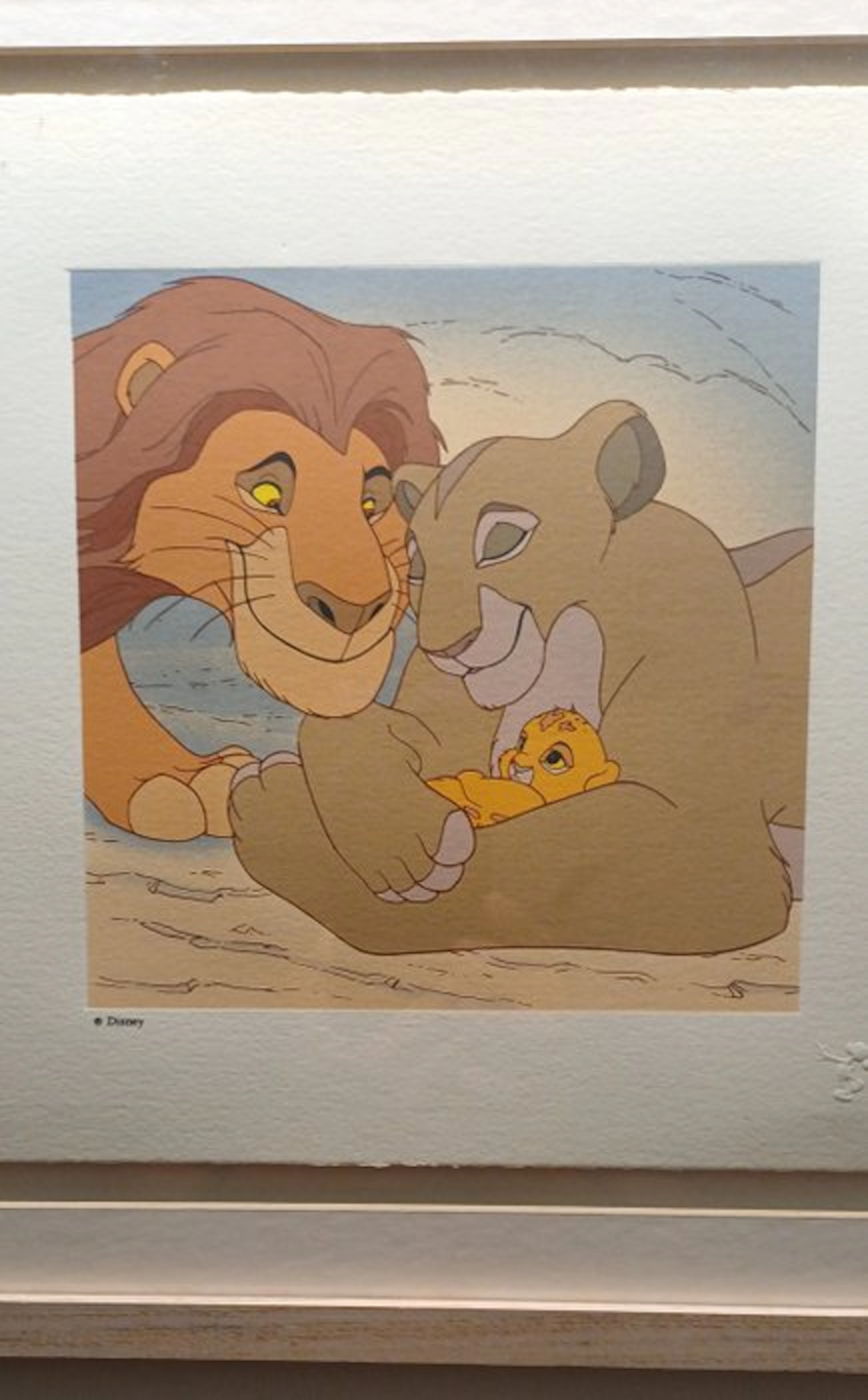 Disney - The Lion King Mufasa, Sarabi & Baby Simba Engraved Etch Serigraph