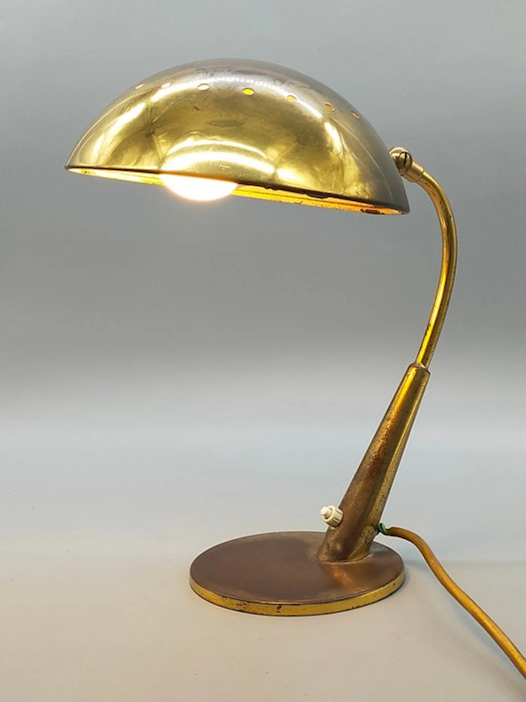 Vintage Mid-Century Messing Schreibtischlampe – 50er Jahre - Table lamp - Brass