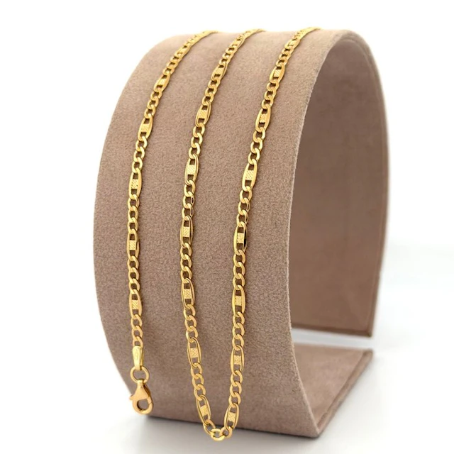 No reserve price - Necklace - 18 kt. Yellow gold - Figaro - 50 cm