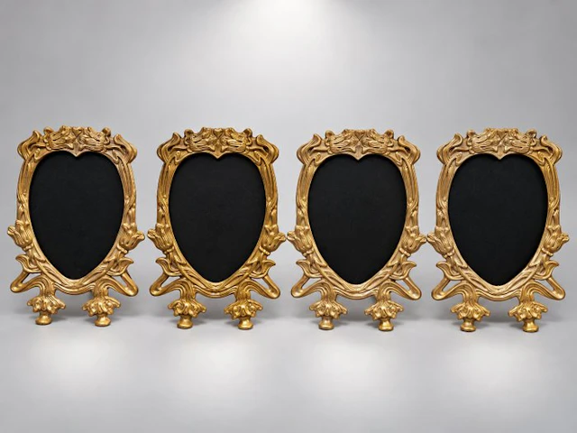 Wall decoration (4) - Belgium - brass photo frames