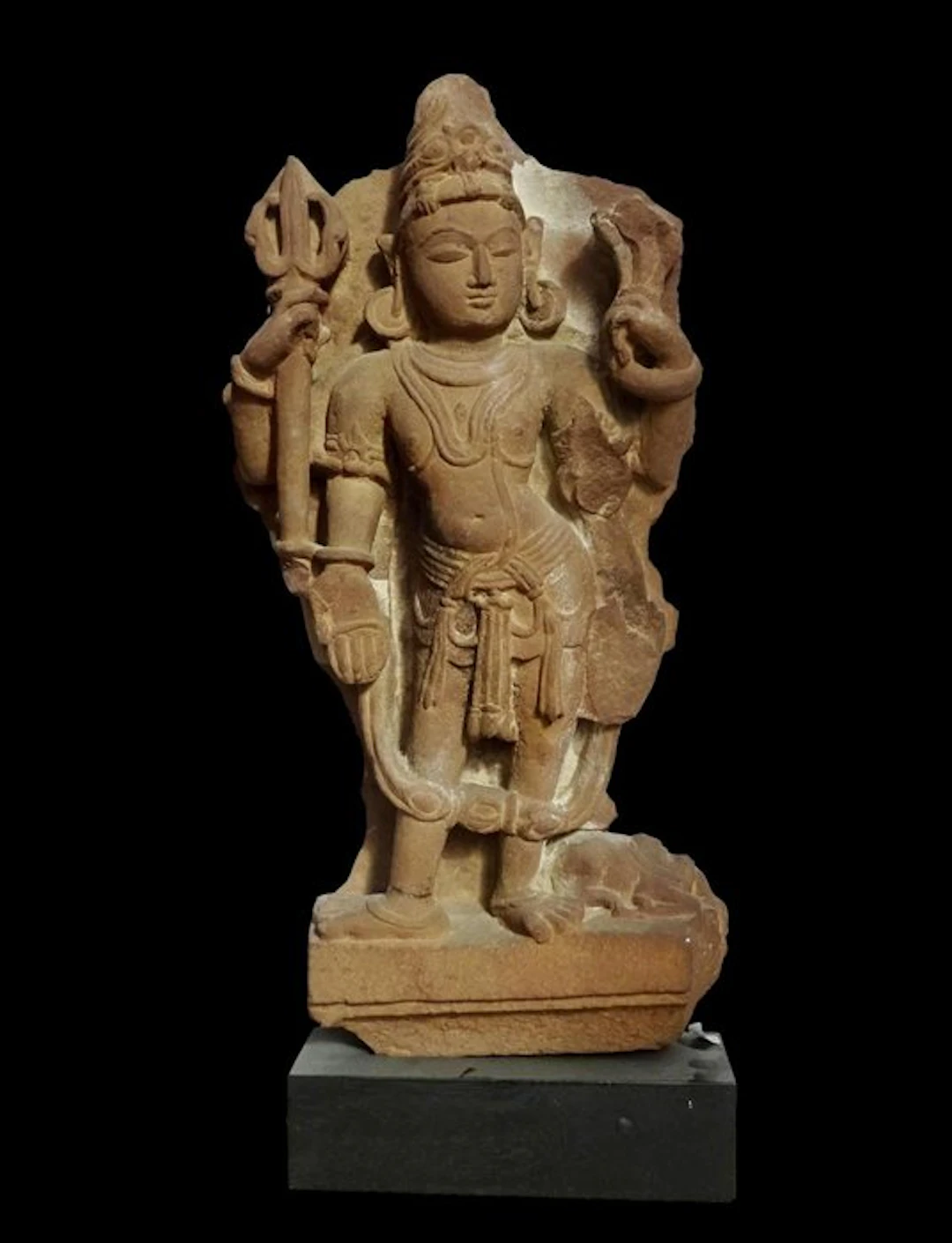 Ancient Asian - Sandstone sculpture of Shiva - Medieval India