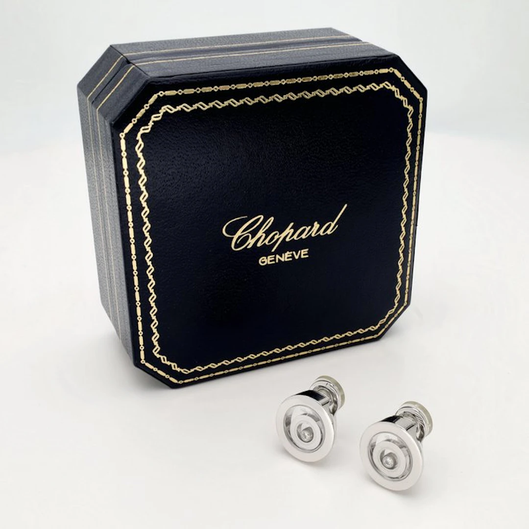 Chopard - Earrings - 'Happy Spirit' - 18 kt. White gold Diamond (Natural)