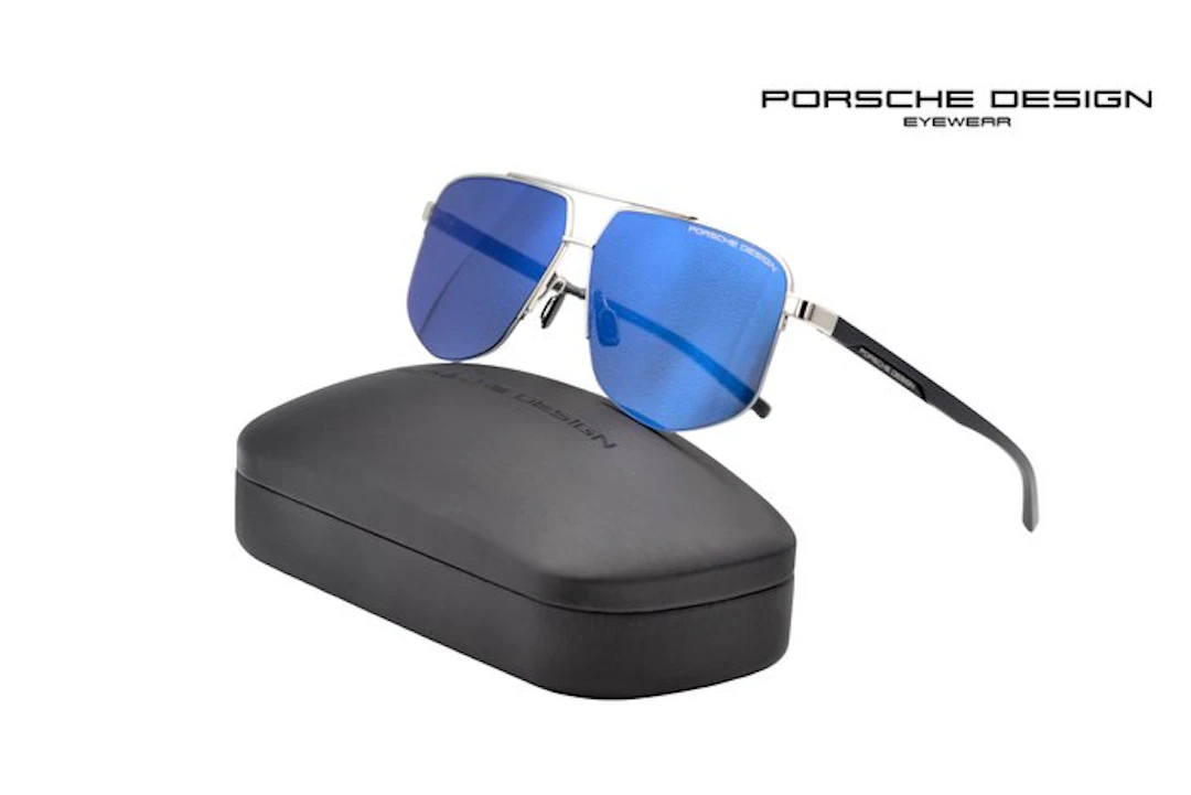 Porsche Design - P8943B - Silver Metal & Blue Lenses...