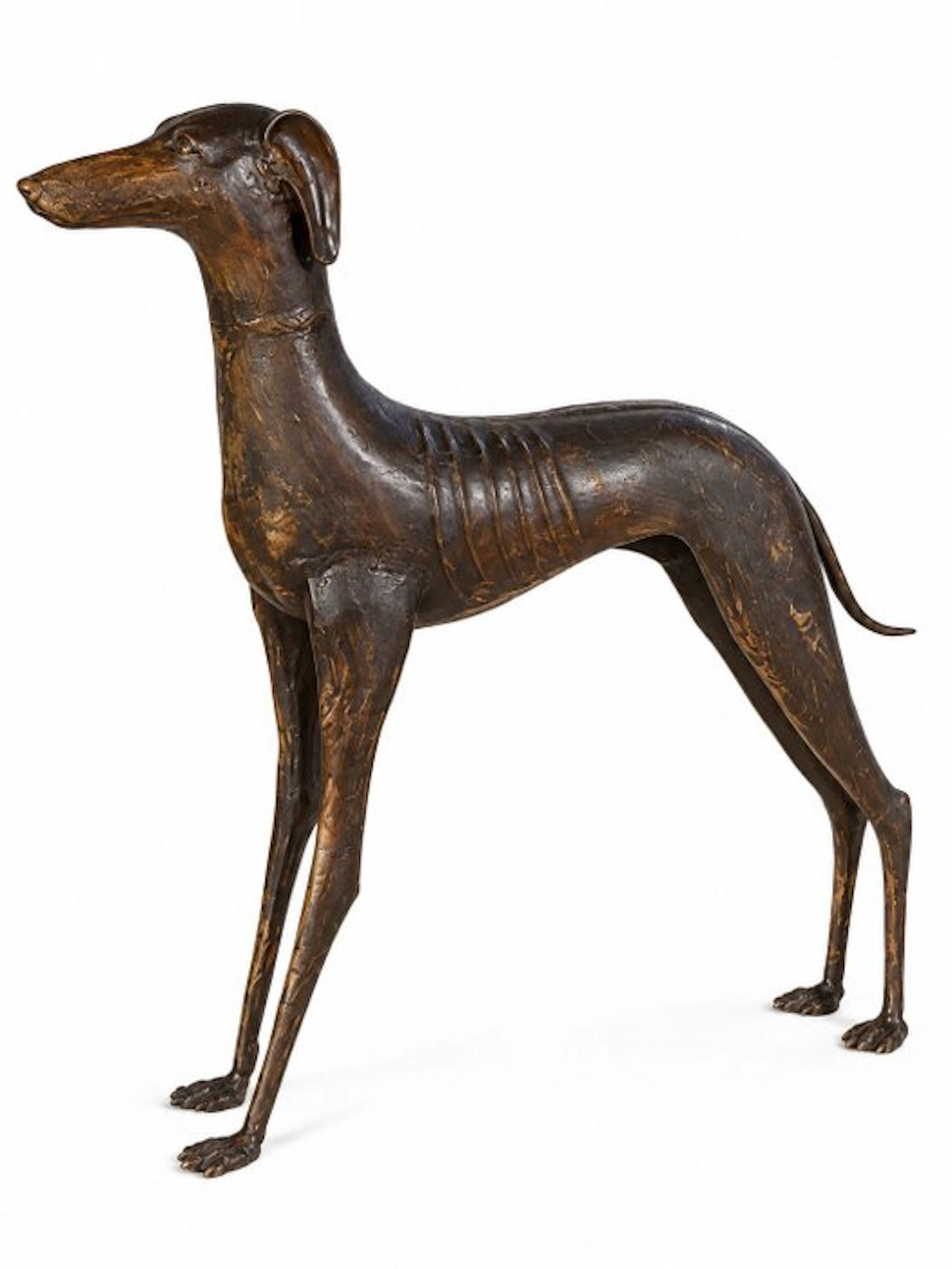 Sculpture, Lévrier / Greyhound - 41 cm - Bronze