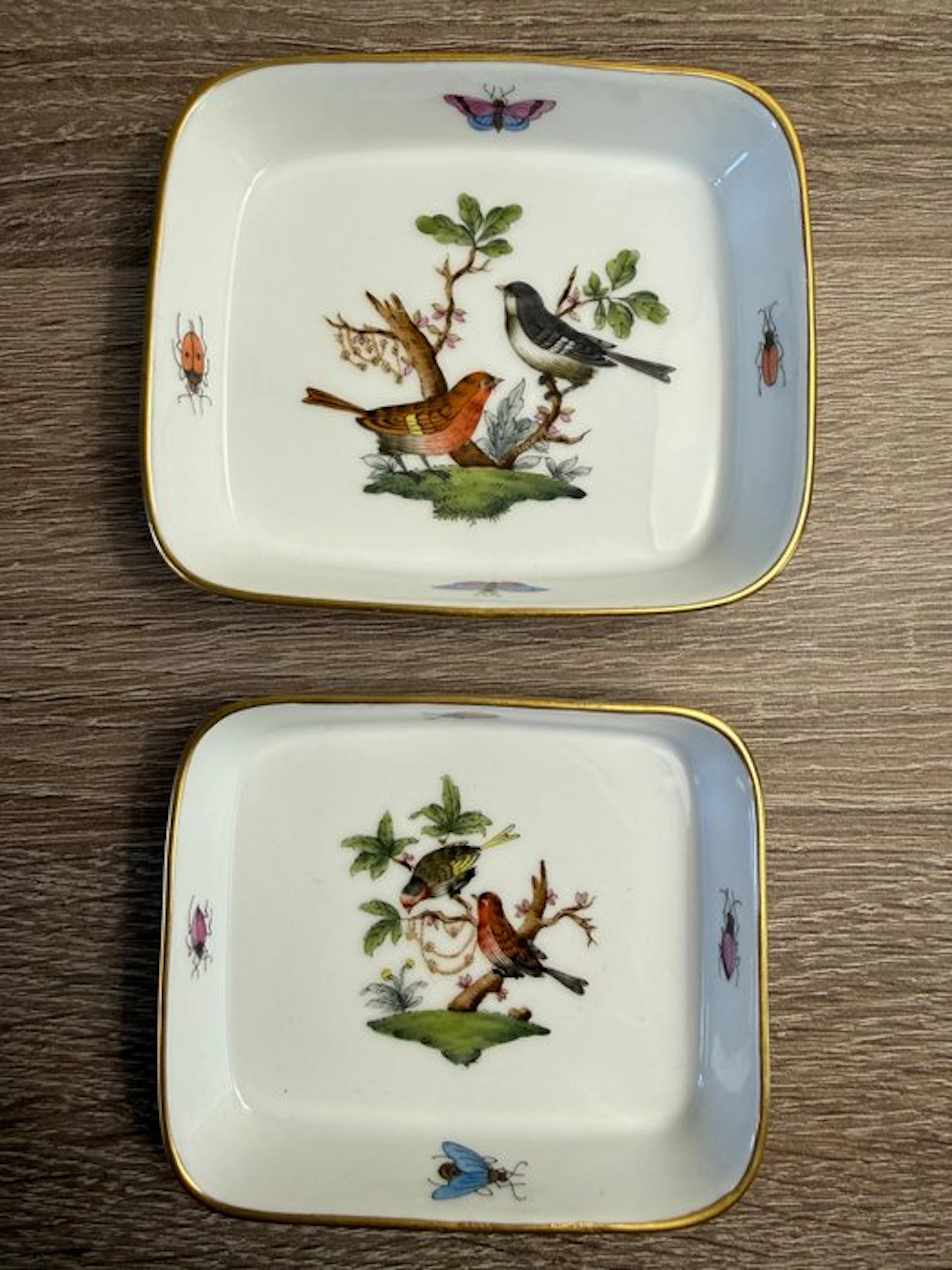 Herend - Plate (2) - Rothschild Bird - Porcelain - Two plates