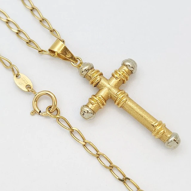 Necklace with pendant - 18 kt. Yellow gold, White gold