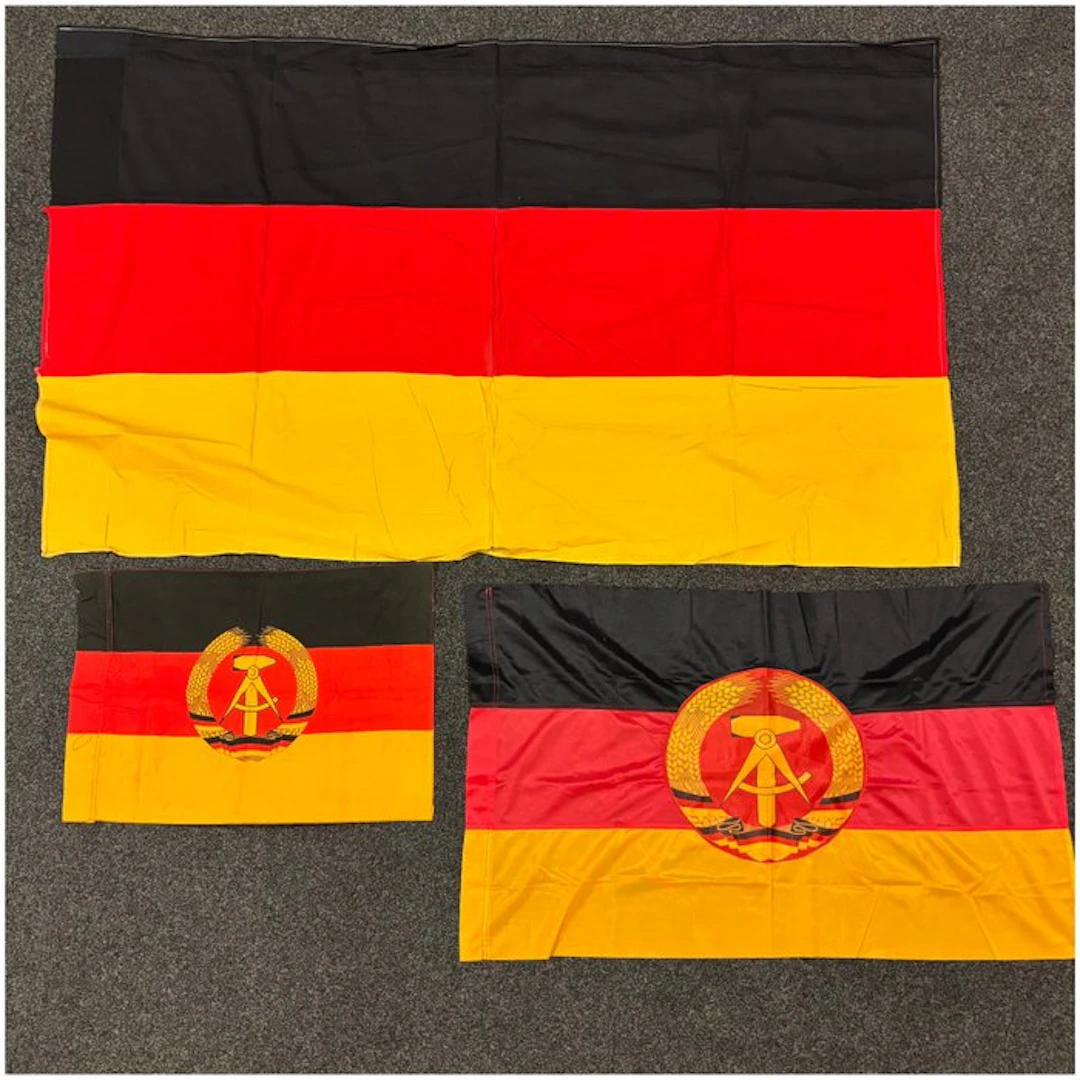 Germany - Flag - German Flag & East German DDR Flags – 3-Piece Set