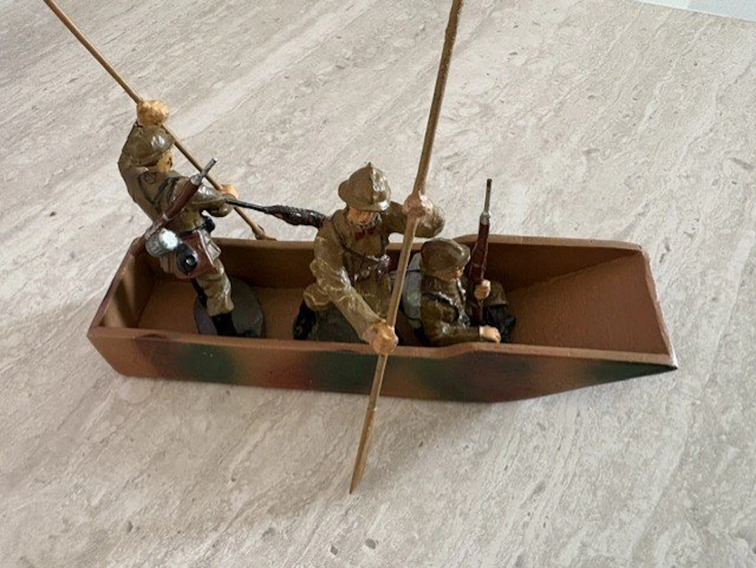 Elastolin - Figure - soldat belge elastolin x3 avec...