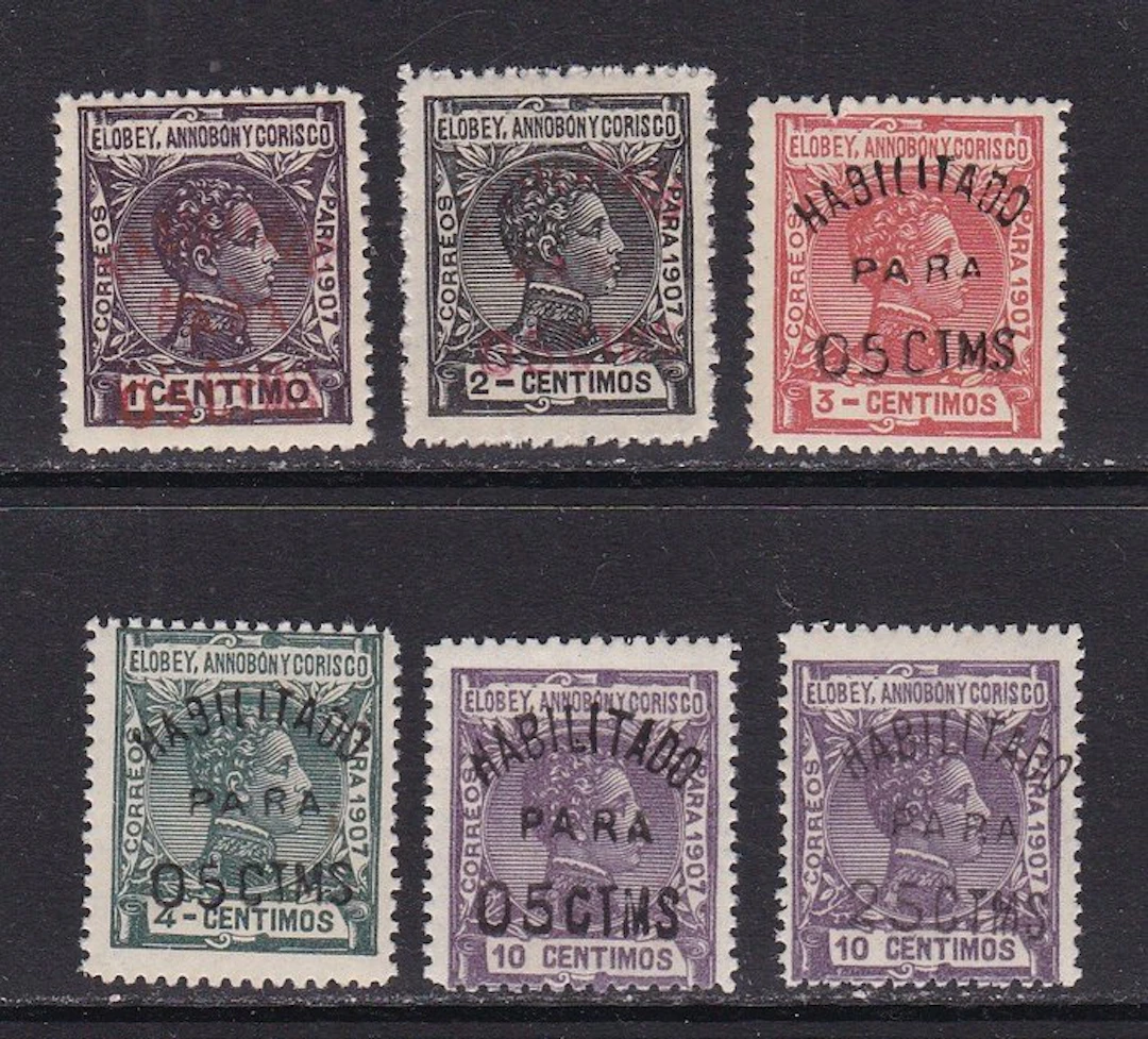 Elobey, Annobon & Corisco 1908/1909 - Alfonso XIII...