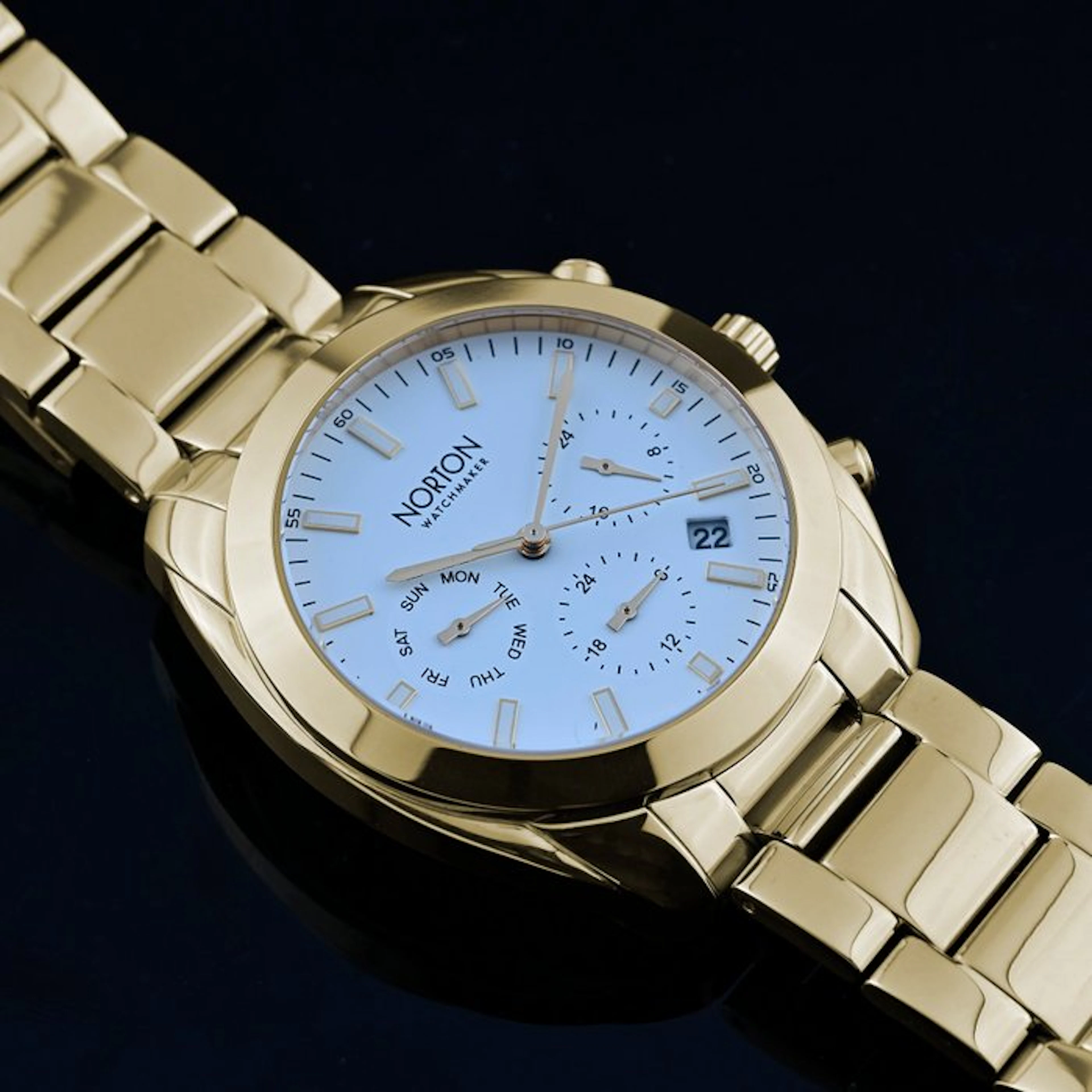 Norton - Gold Voyager GMT - Multifunzione - Solid Band...