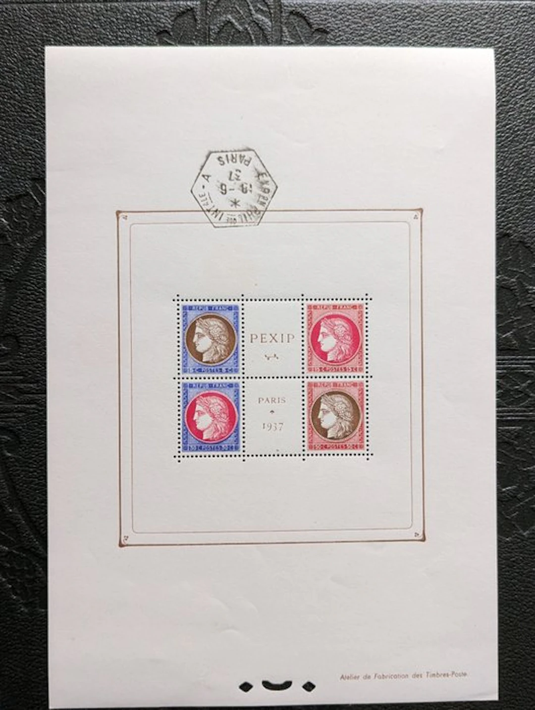 France 1937 - Paris Philatelic Exhibition with exhibition...