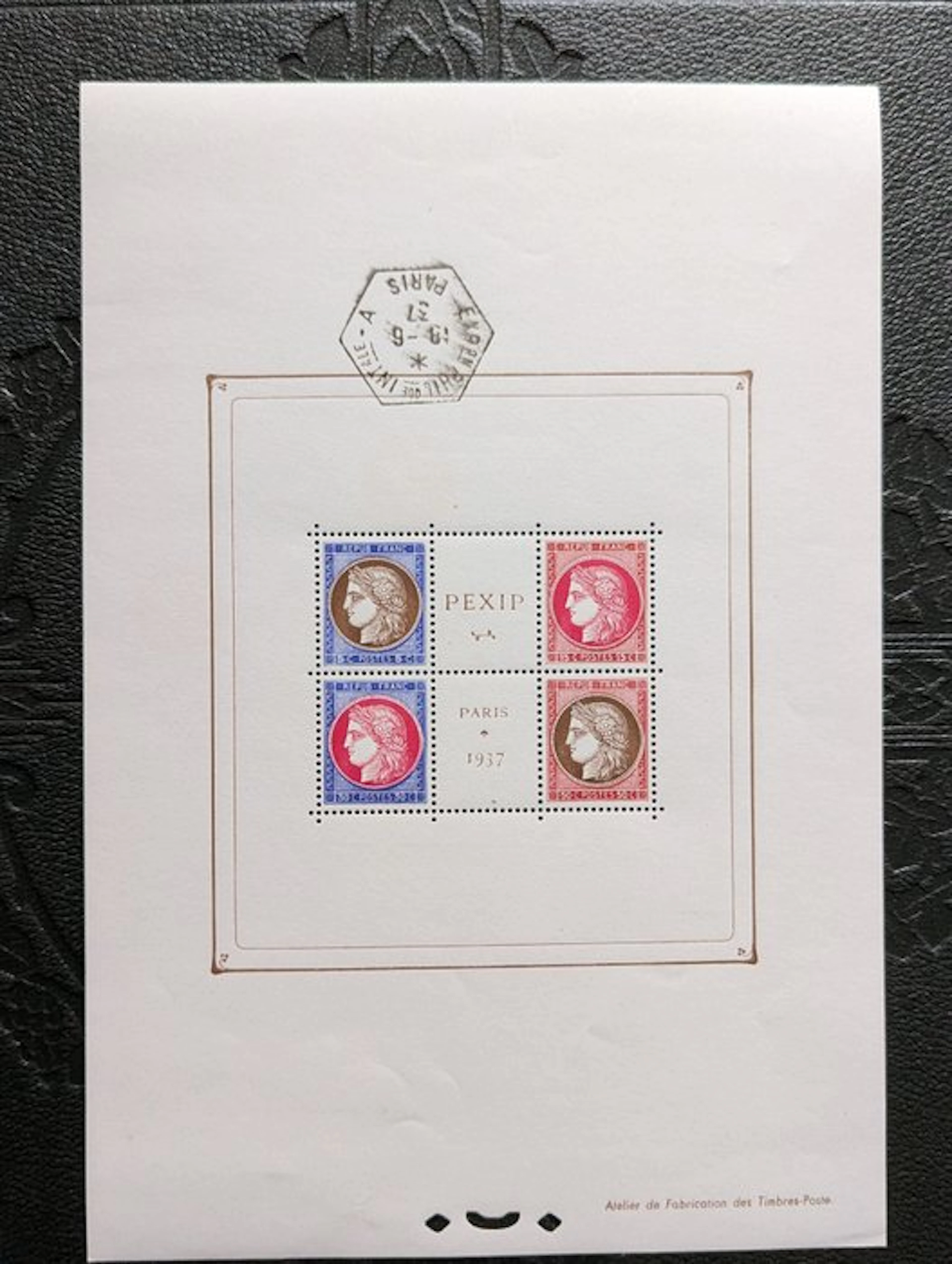 France 1937 - Paris Philatelic Exhibition with exhibition...