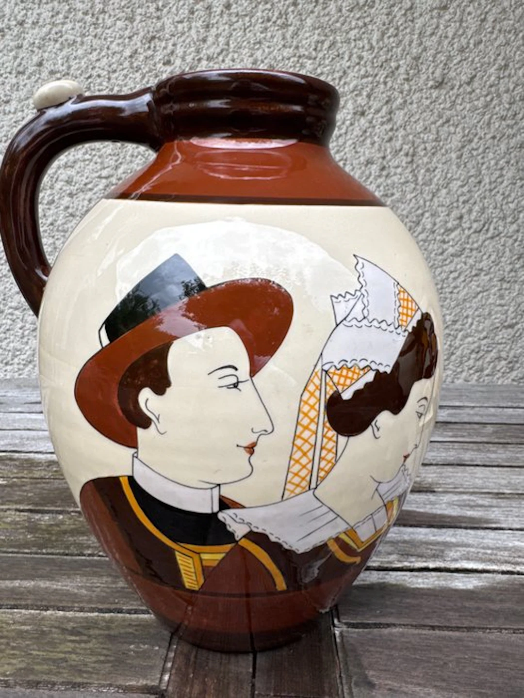 Vase (4) - A Canne - Porcelain - Henriot - Art Deco