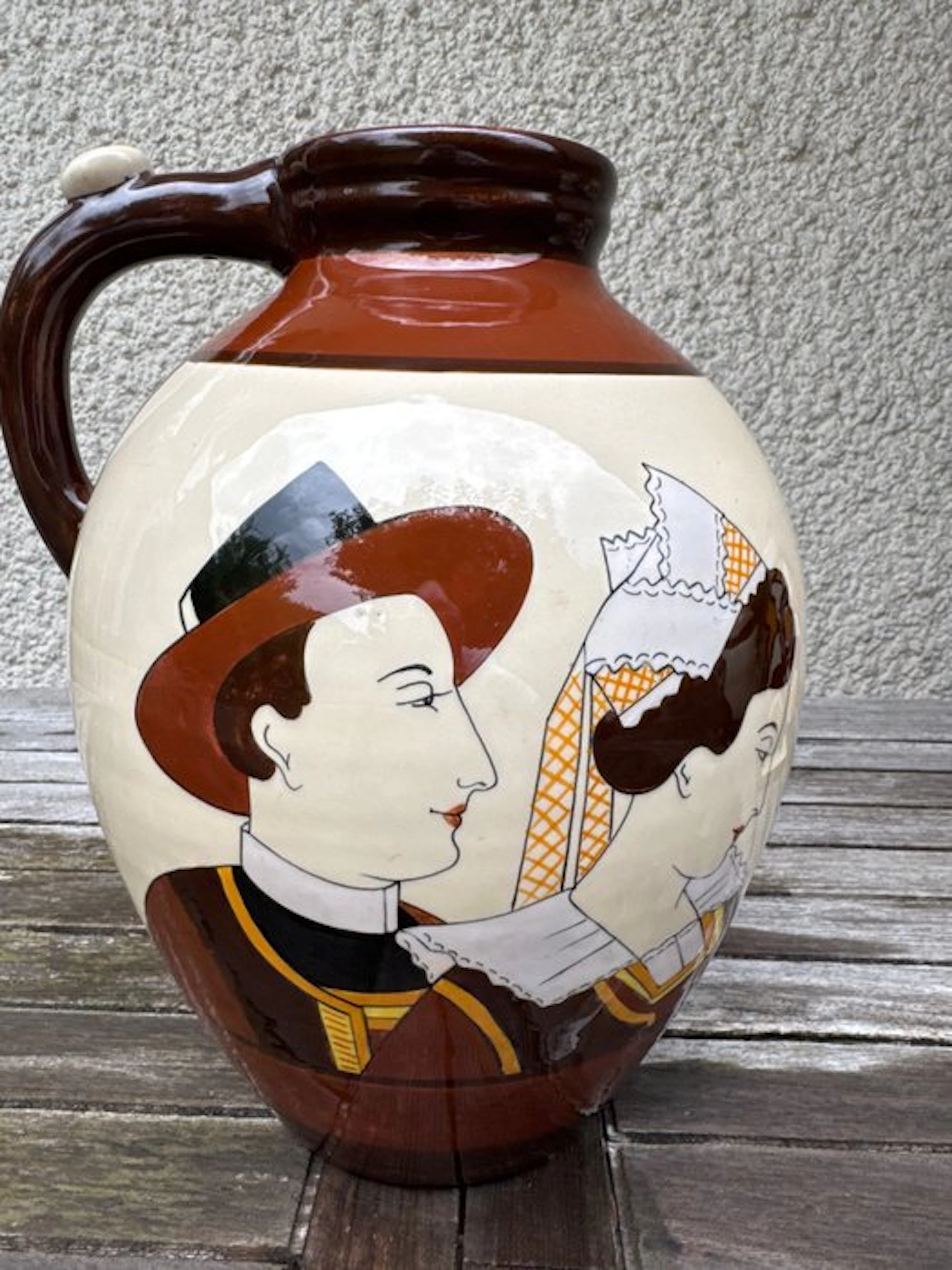 Vase (4) - A Canne - Porcelain - Henriot - Art Deco