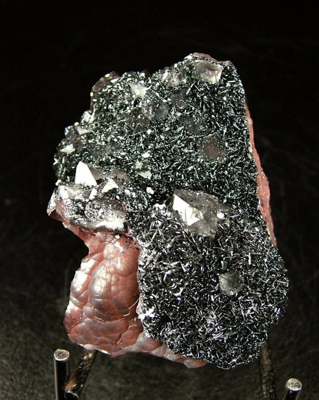 A notable specimen of quartz with hematite