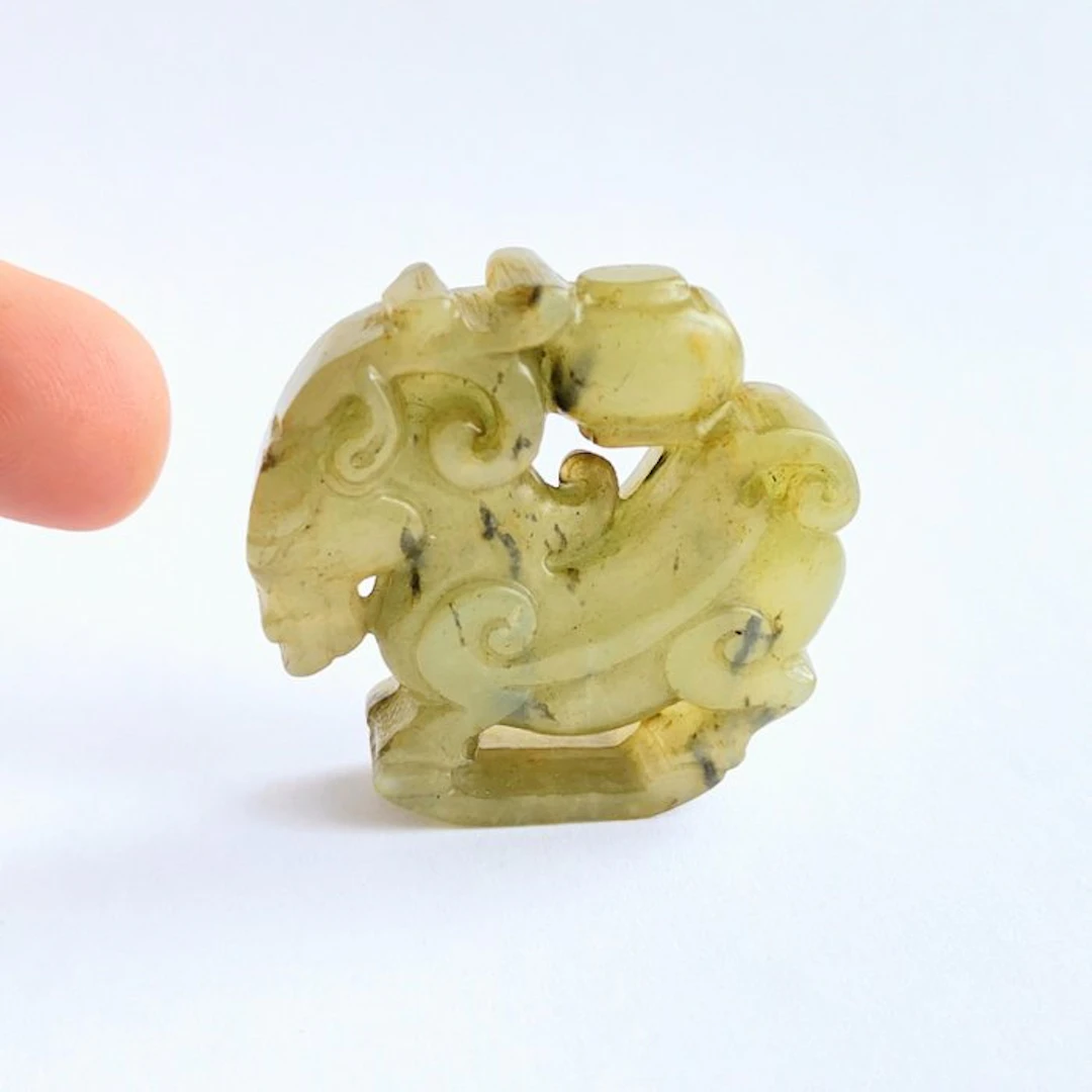 Ancient Tibetan or Nepalese Hard Stone (jade?) Running...