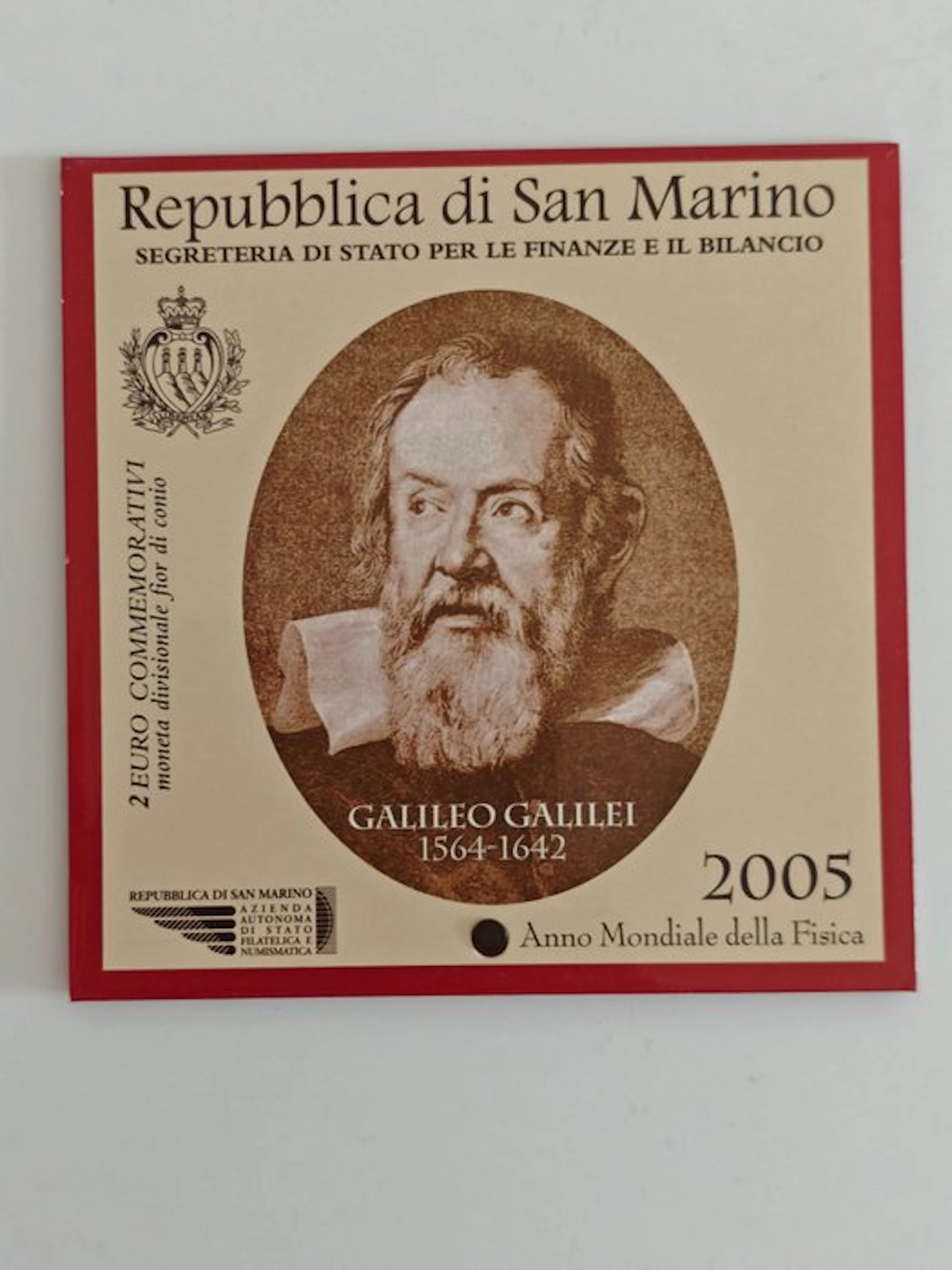 San Marino. 2 Euro 2005 "Galileo Galilei" (No reserve price)