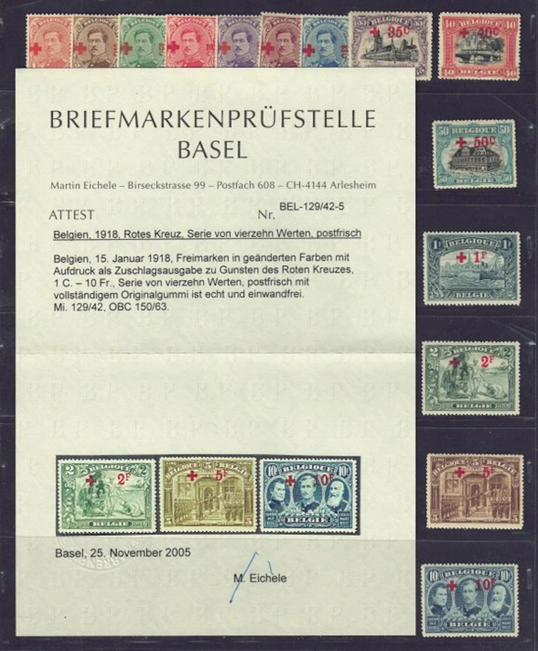 Belgium 1918 - A Red Cross series