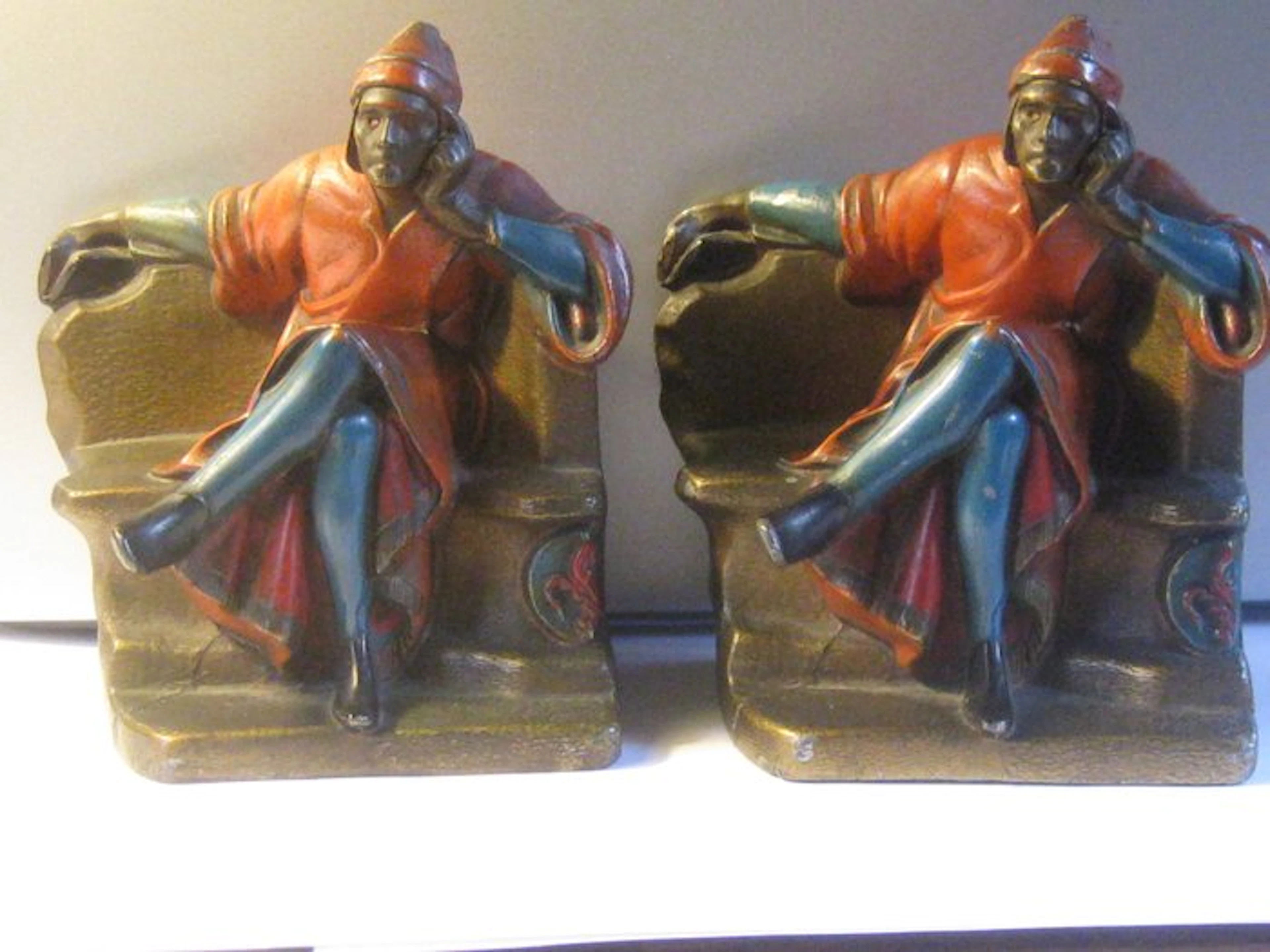 Pompeian Bronze Cy - Bookends (2) - Bronze - Bronze Bookends