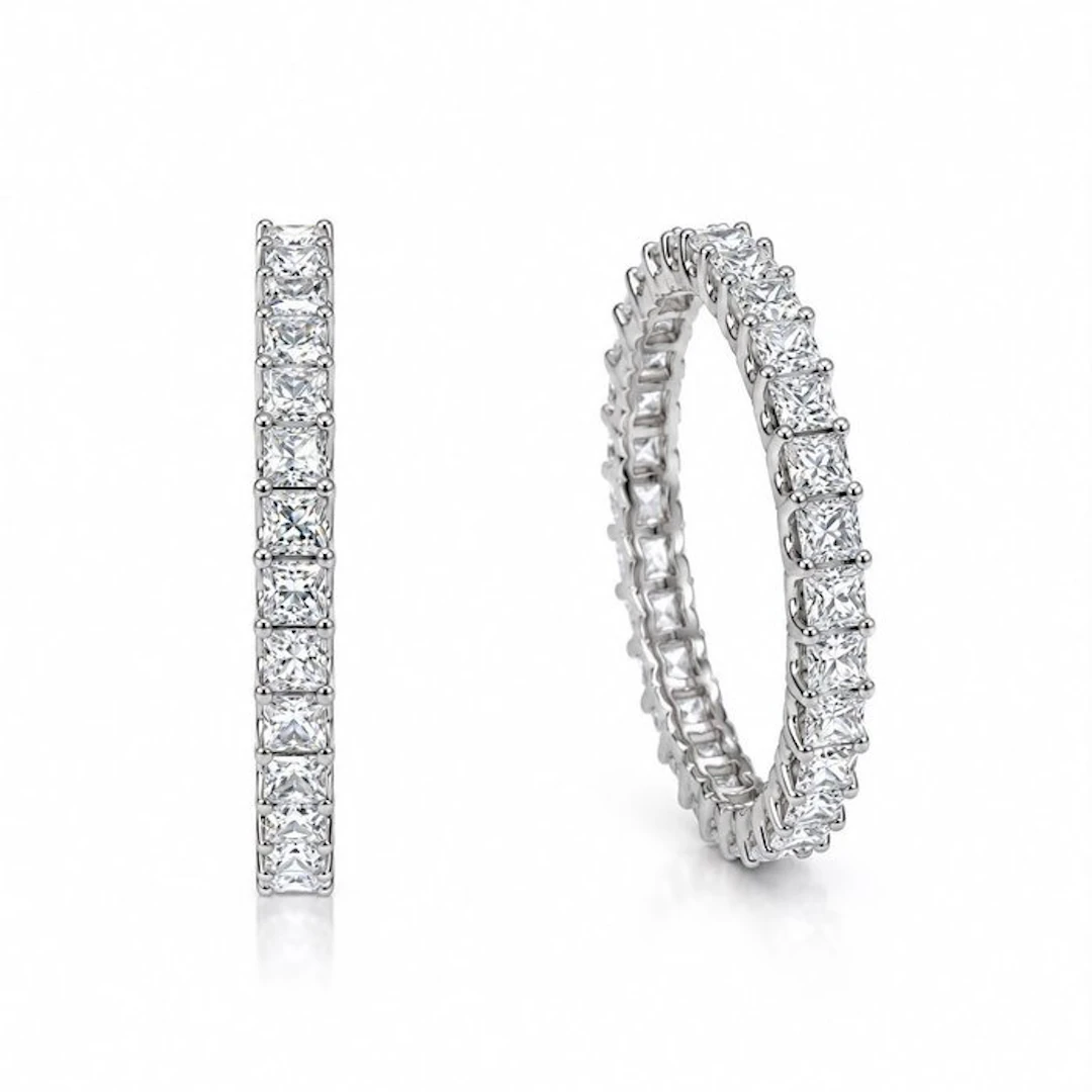 No reserve price - Ring - 14 kt. White gold - 1.06ct. tw. Diamond (Lab-grown)