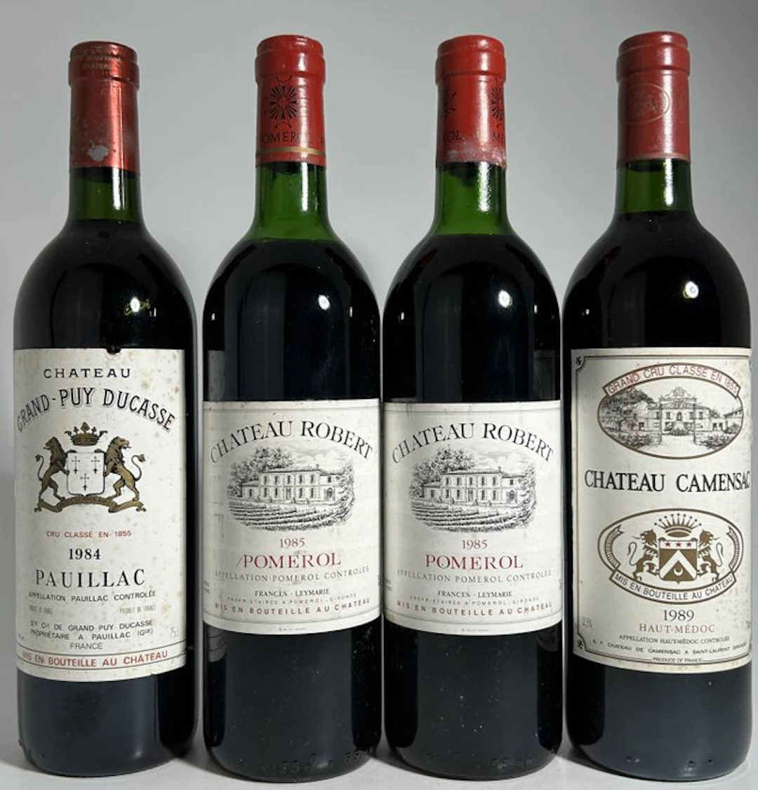 1985 Château Robert x2 - 1989 Château Camensac - 1984...
