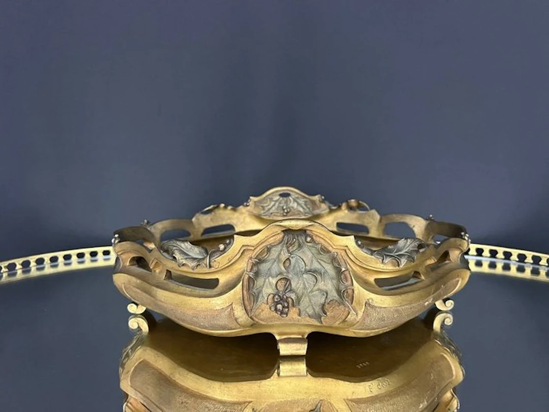 E. Gros - Jardinière - Bronze - Art nouveau