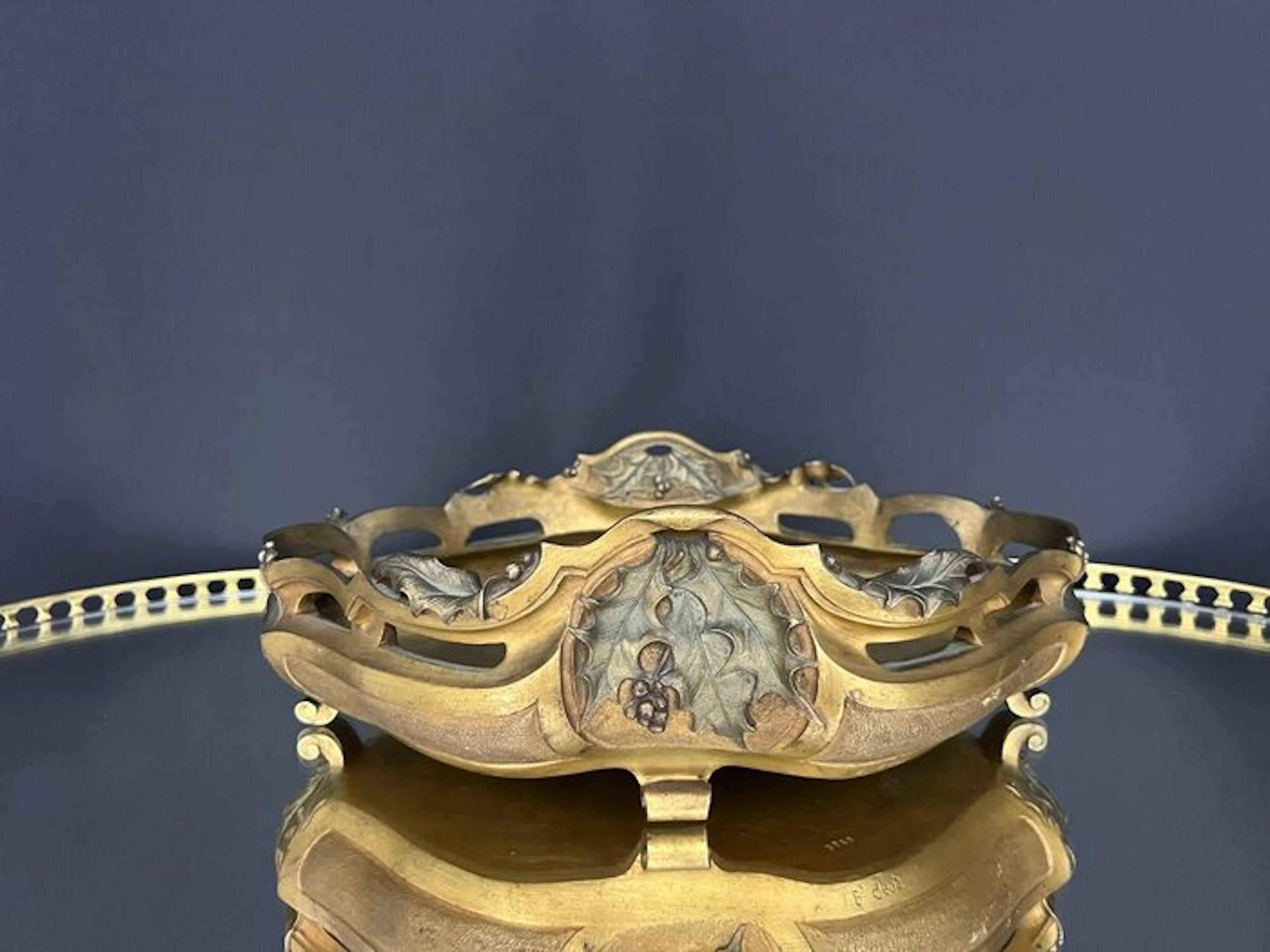 E. Gros - Jardinière - Bronze - Art nouveau